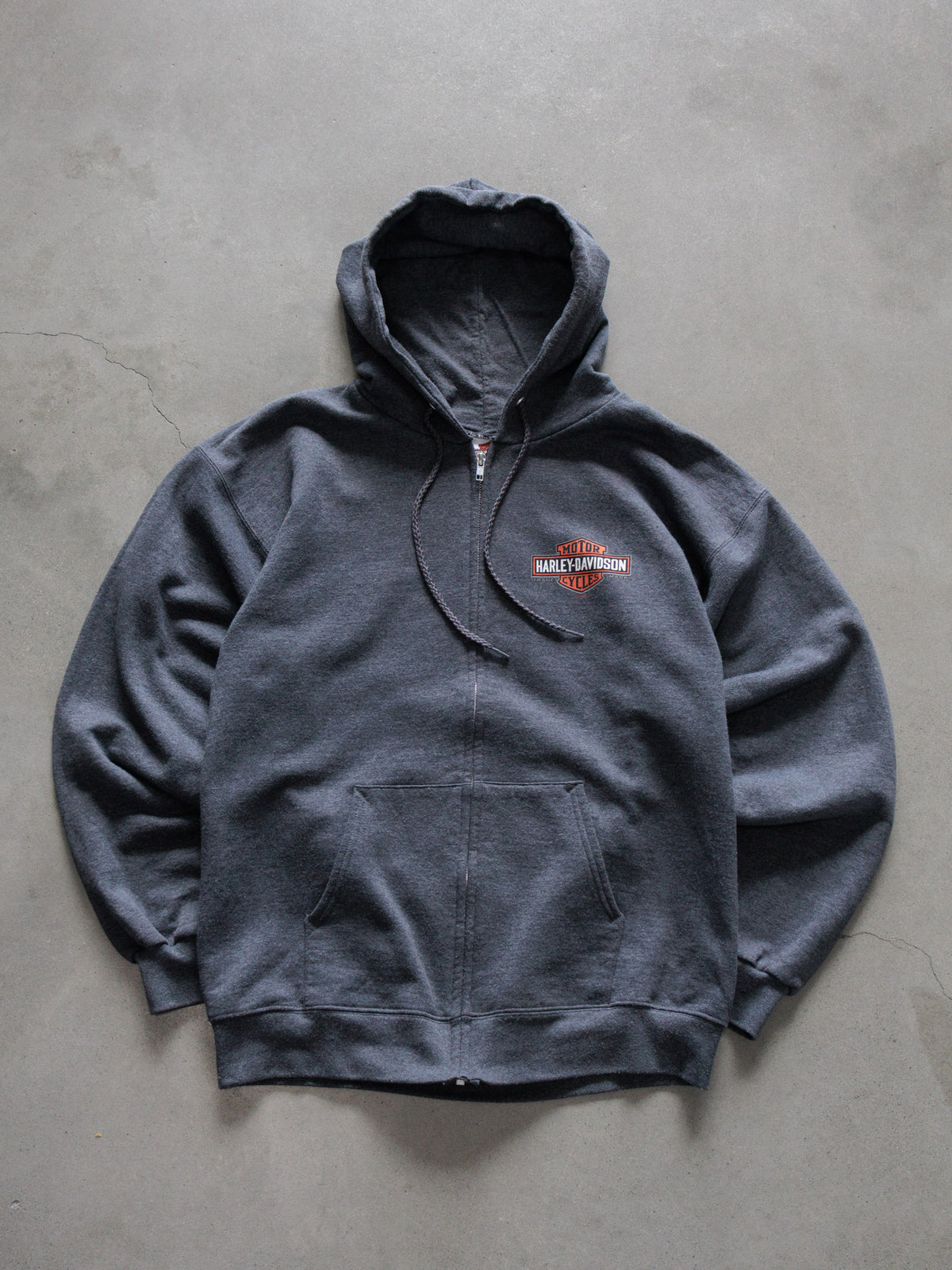 Vintage Grey Harley-Davidson Pigeon Forge Full Zip Hoodie (M)