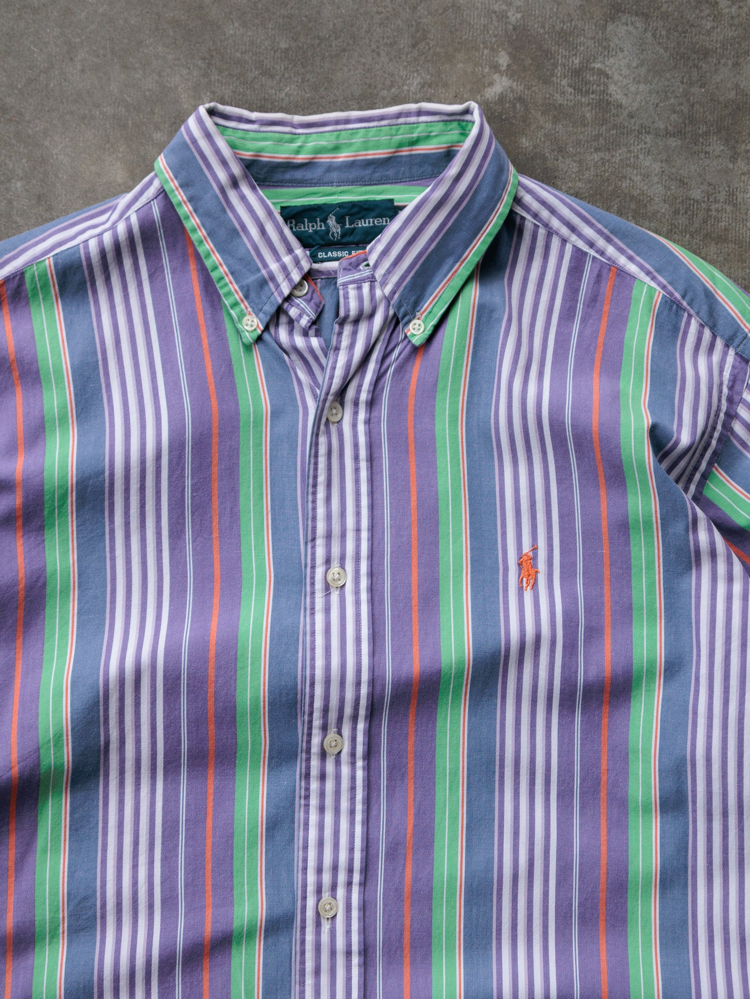Vintage 00s Purple Striped Ralph Lauren Shirt (L)