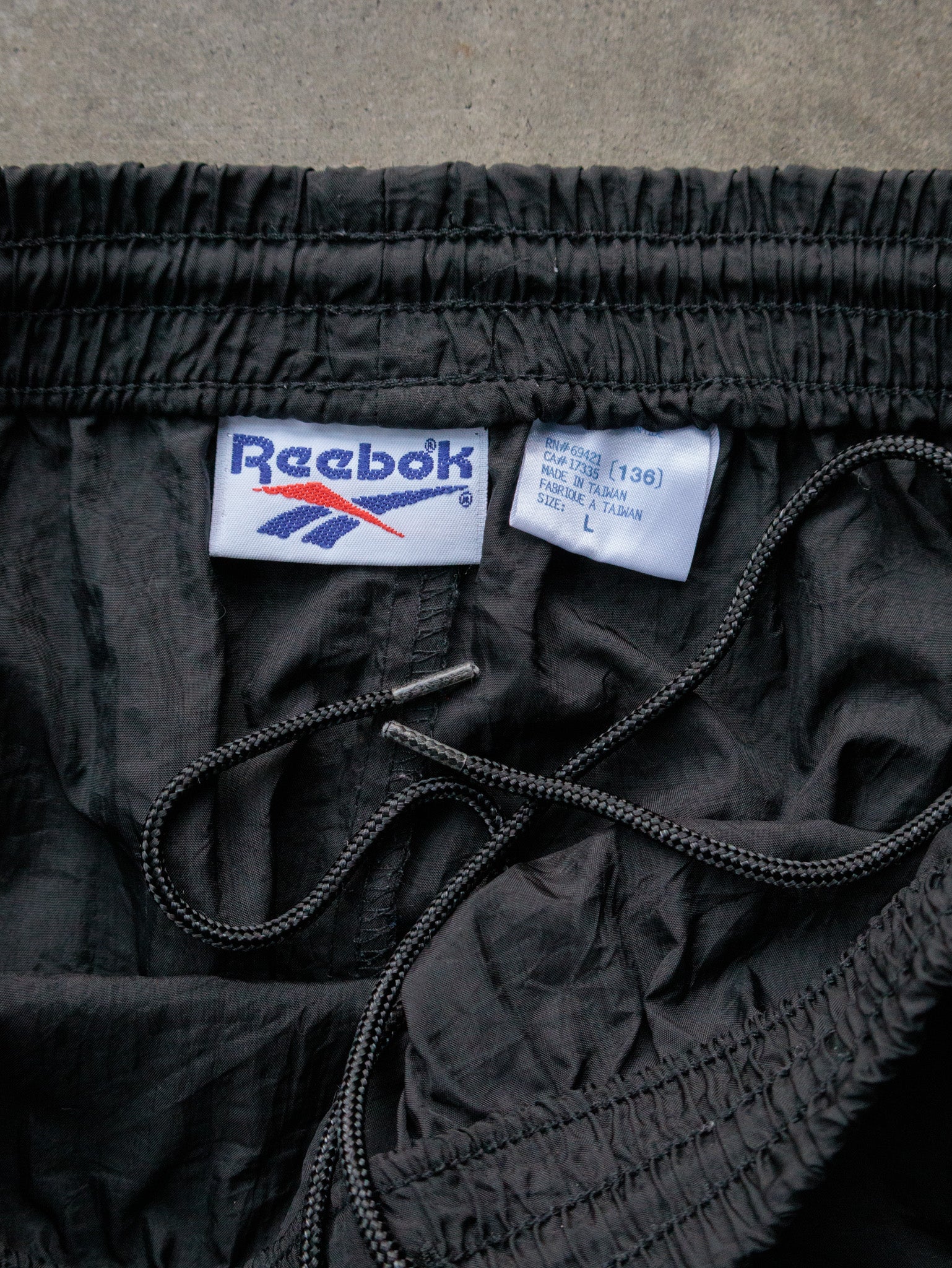 Vintage Black Reebok Track Pants (L)