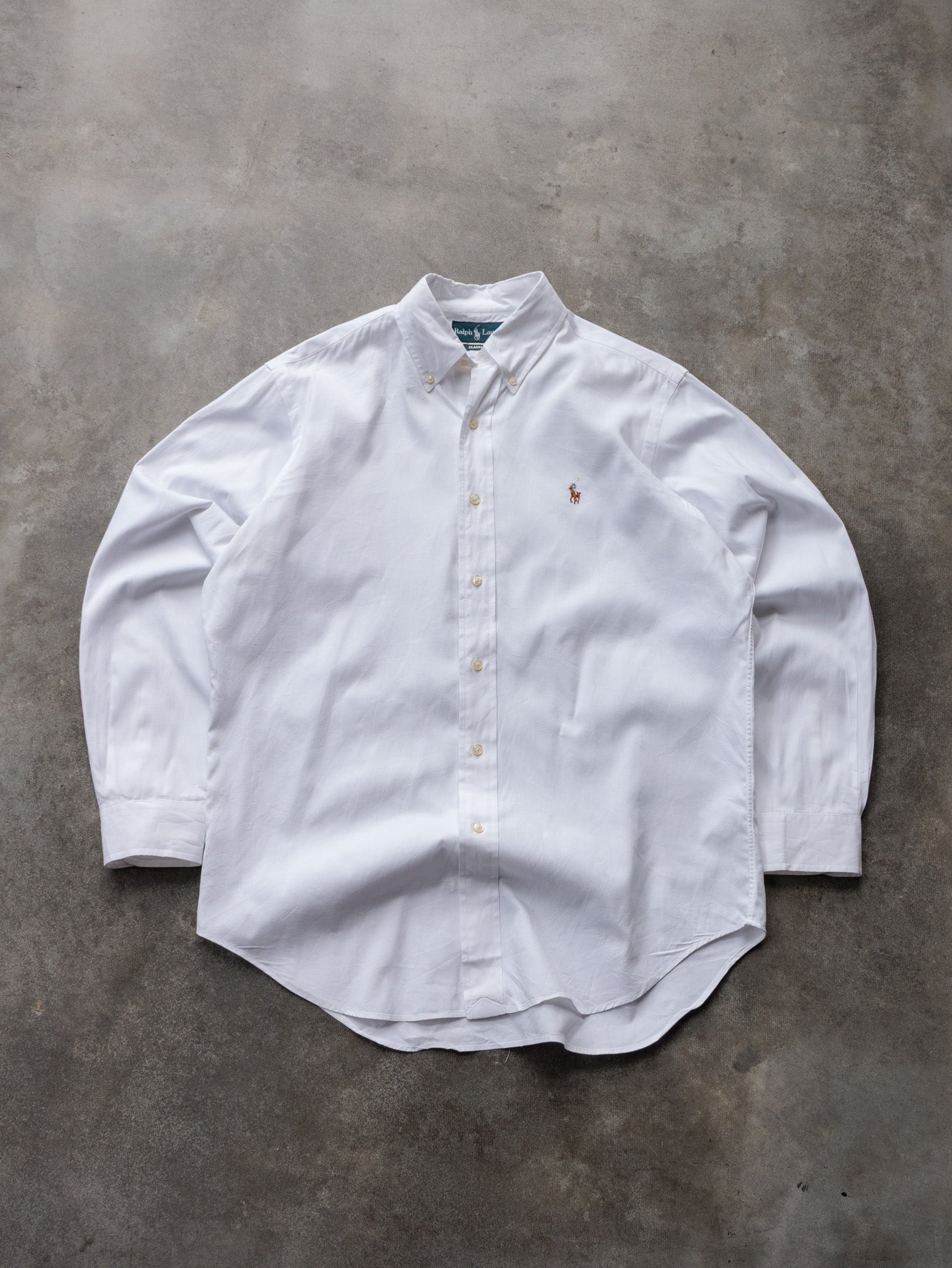 Vintage 00s White Ralph Lauren Shirt (M)