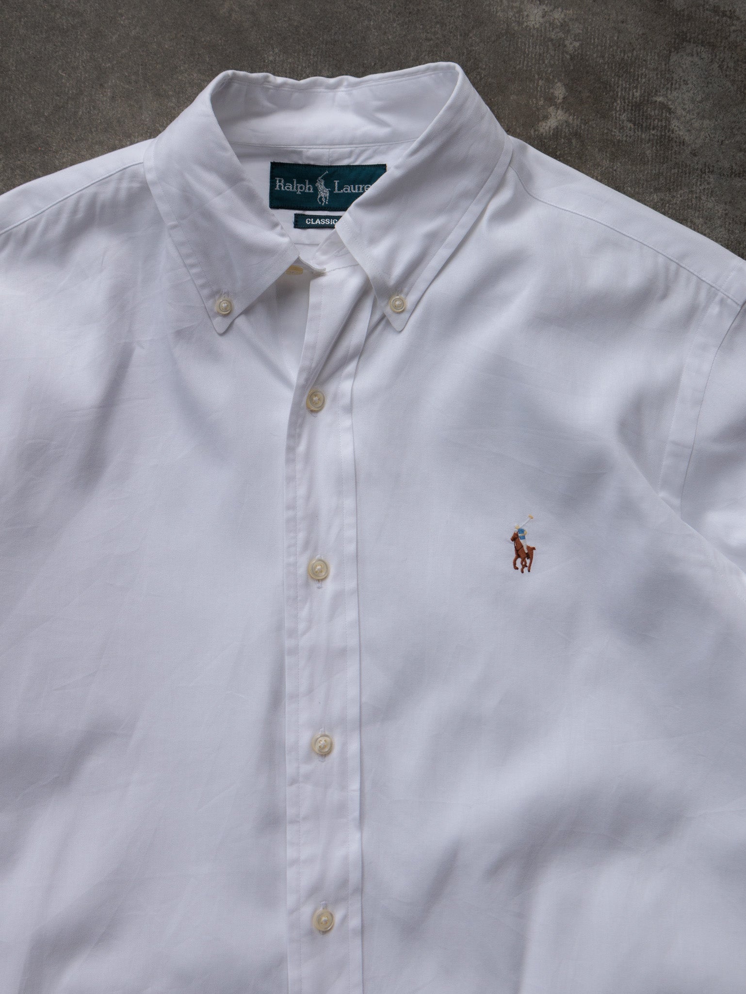 Vintage 00s White Ralph Lauren Shirt (M)