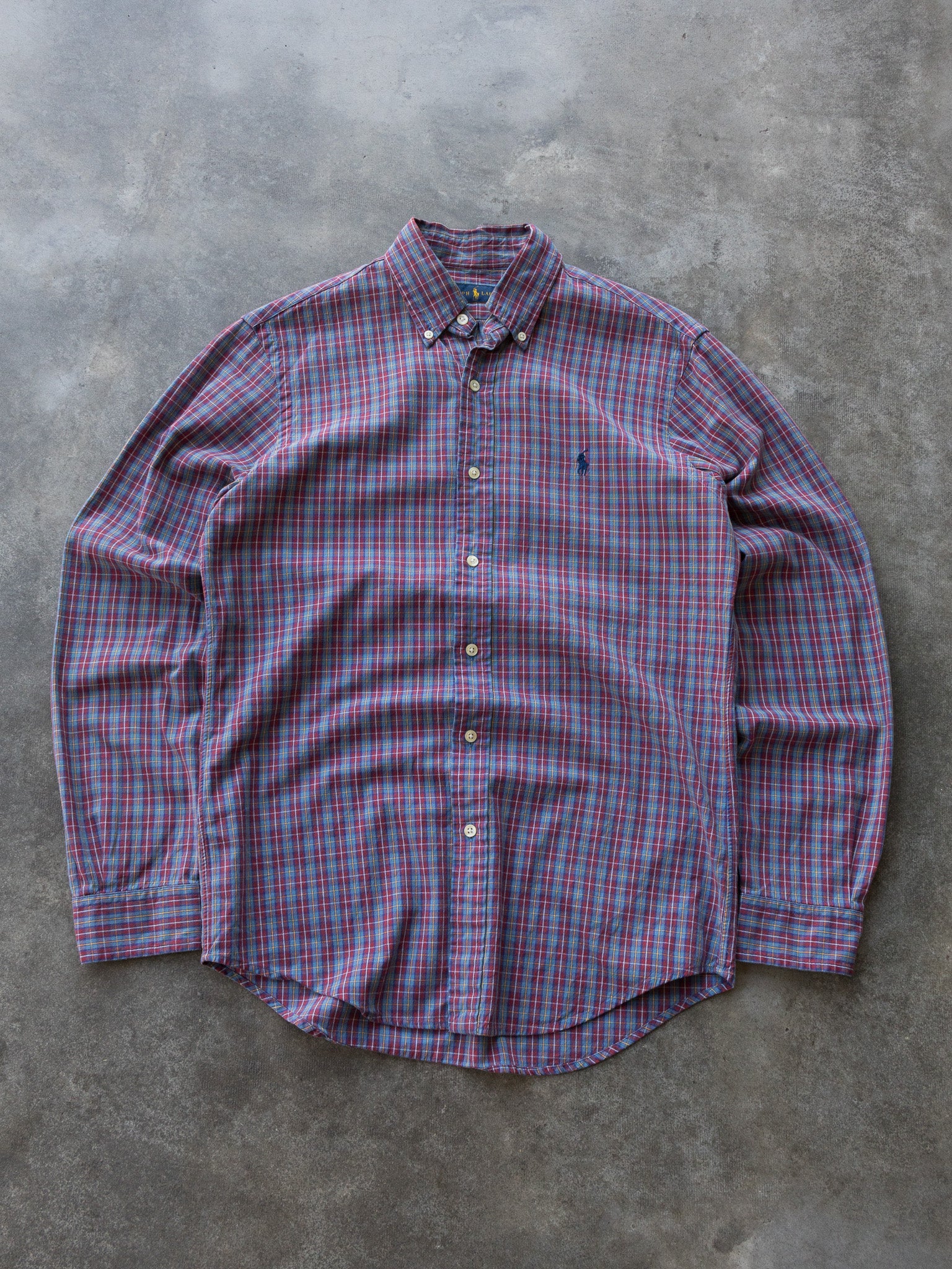 Vintage 00s Red & Blue Ralph Lauren Plaid Shirt (S)
