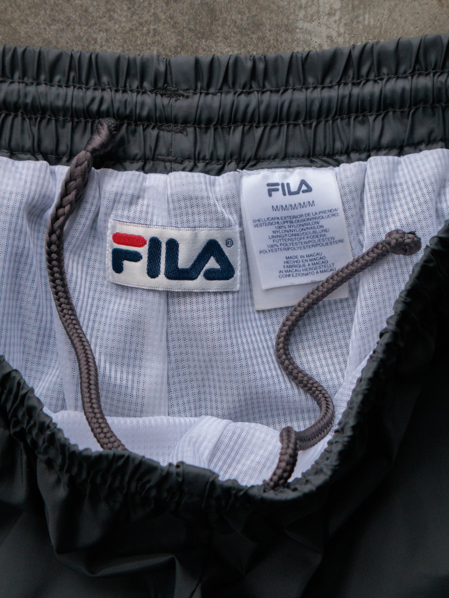 Vintage 90s Black Fila Track Pants (M)