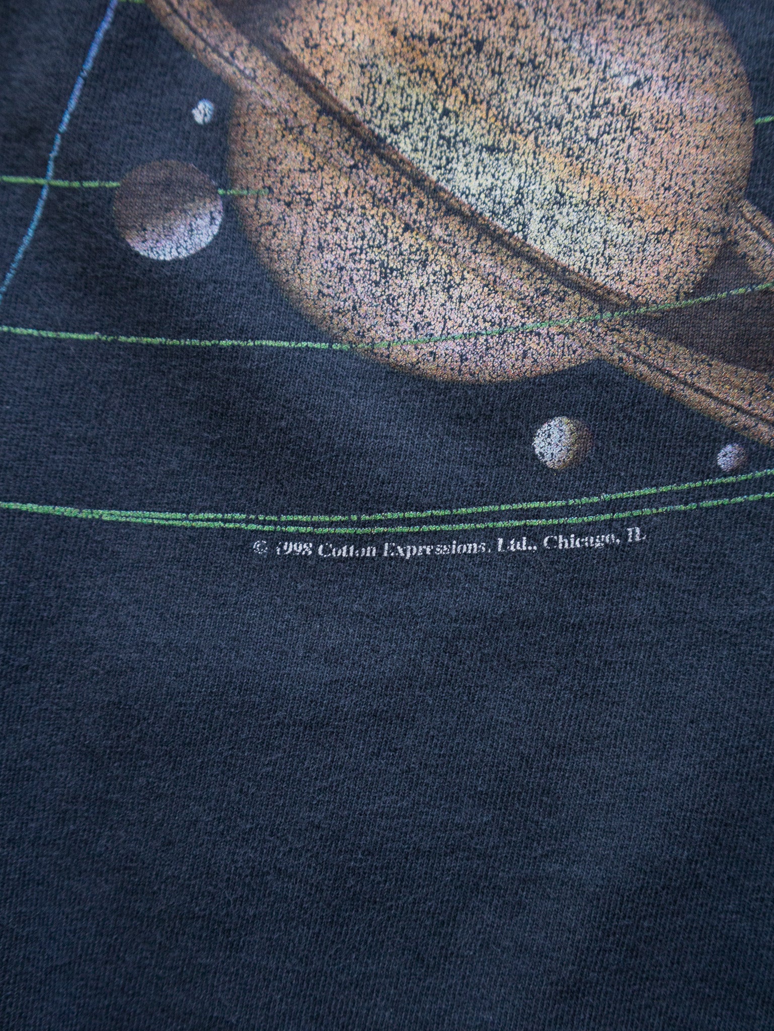 Vintage 1998 Faded Black Solar System Tee (M)
