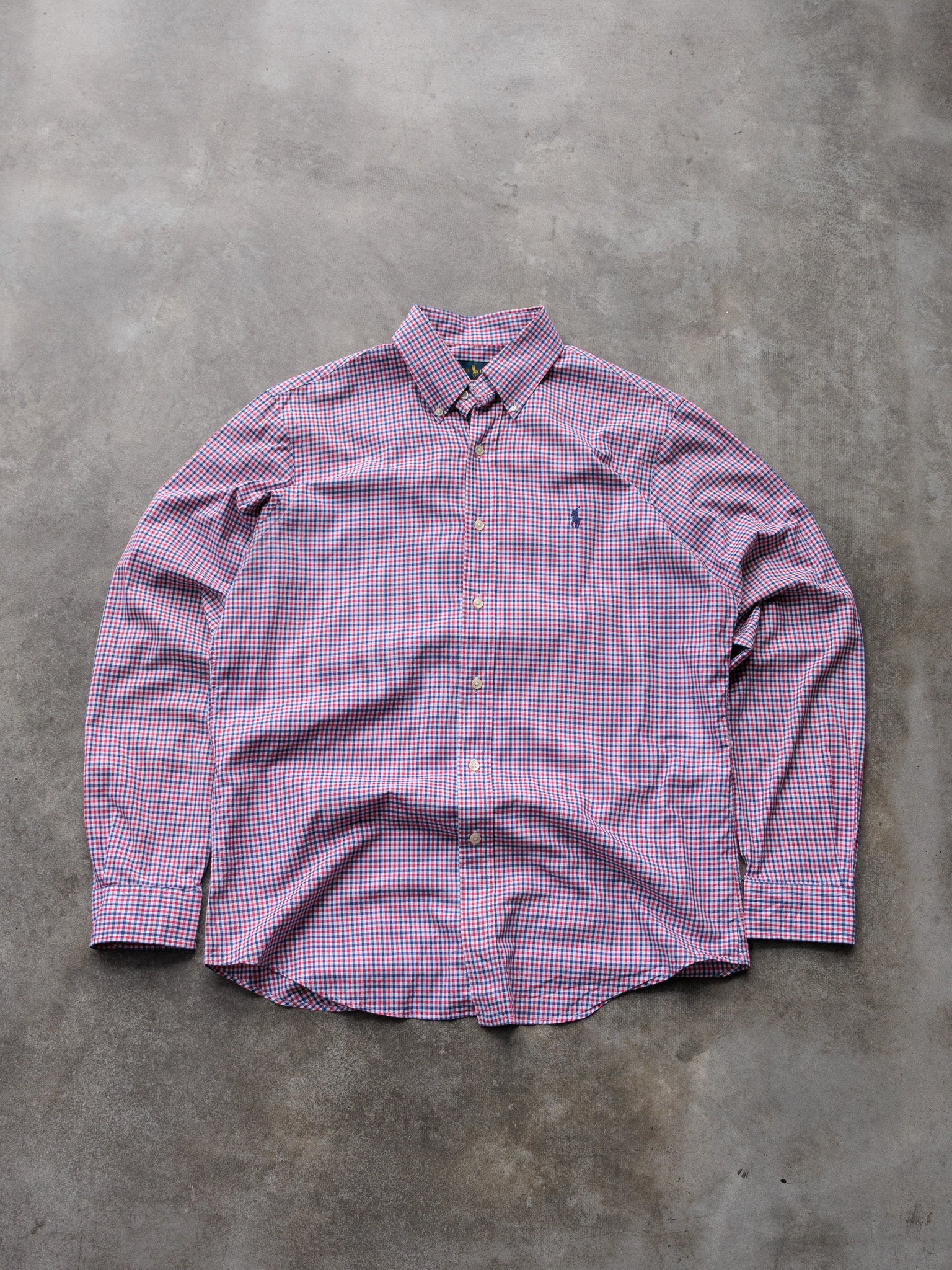 Vintage Red Gingham Ralph Lauren Shirt (M)