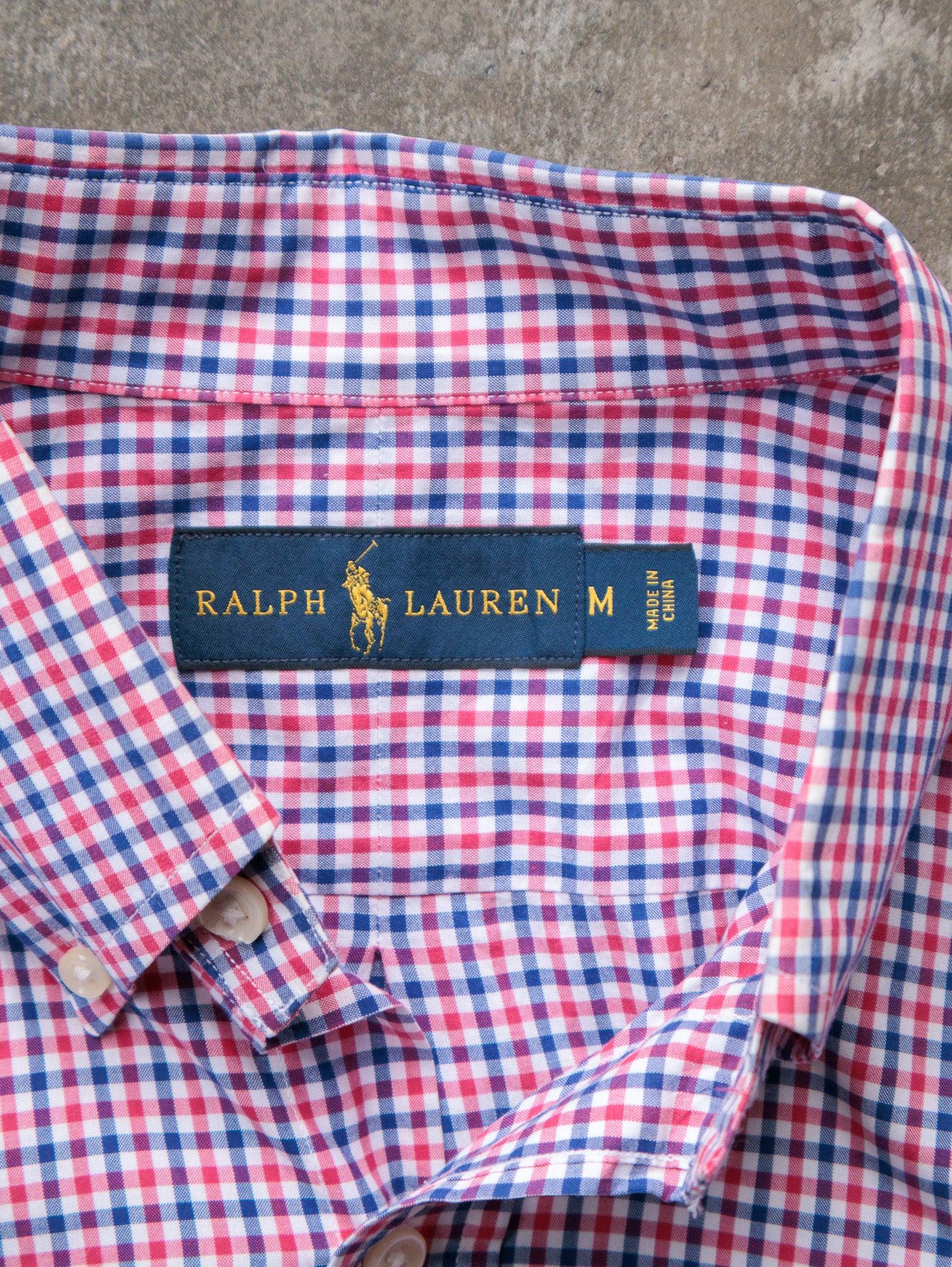 Vintage Red Gingham Ralph Lauren Shirt (M)