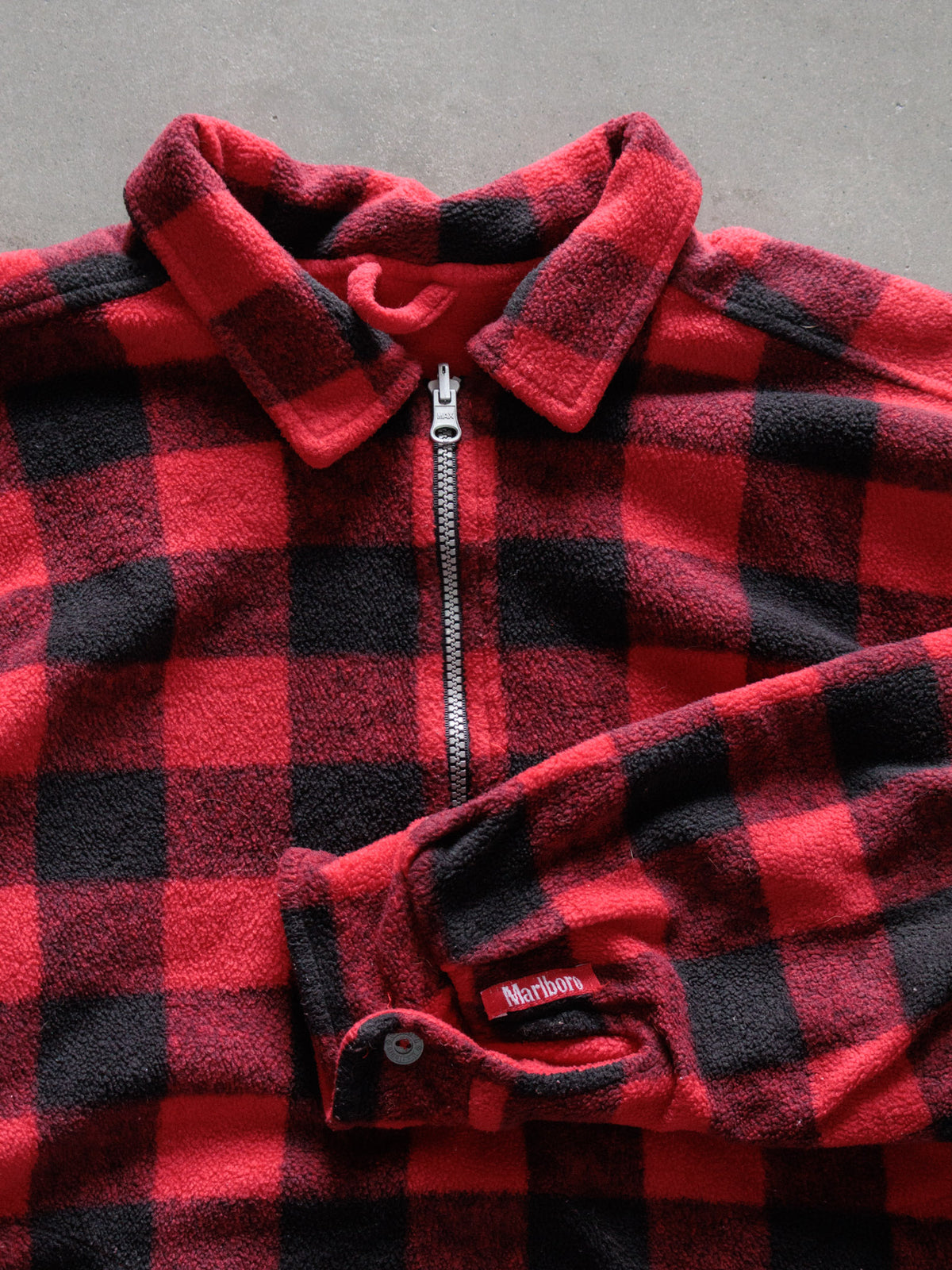 Vintage Red Marlboro Unlimited Reversible Fleece Quarter Zip (-)