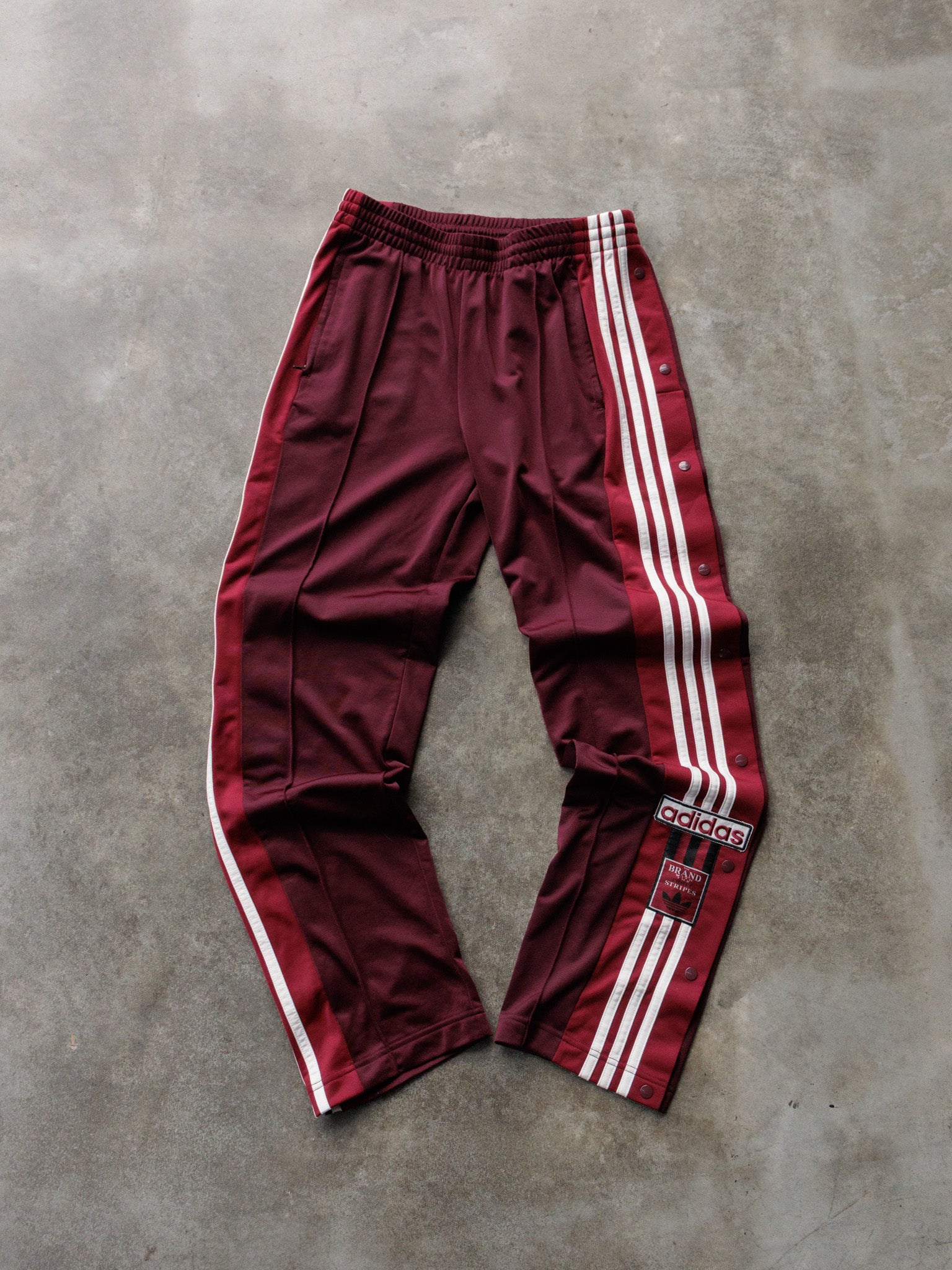 Vintage Maroon Adidas Adibreak Snap Track Pants (Womens S)