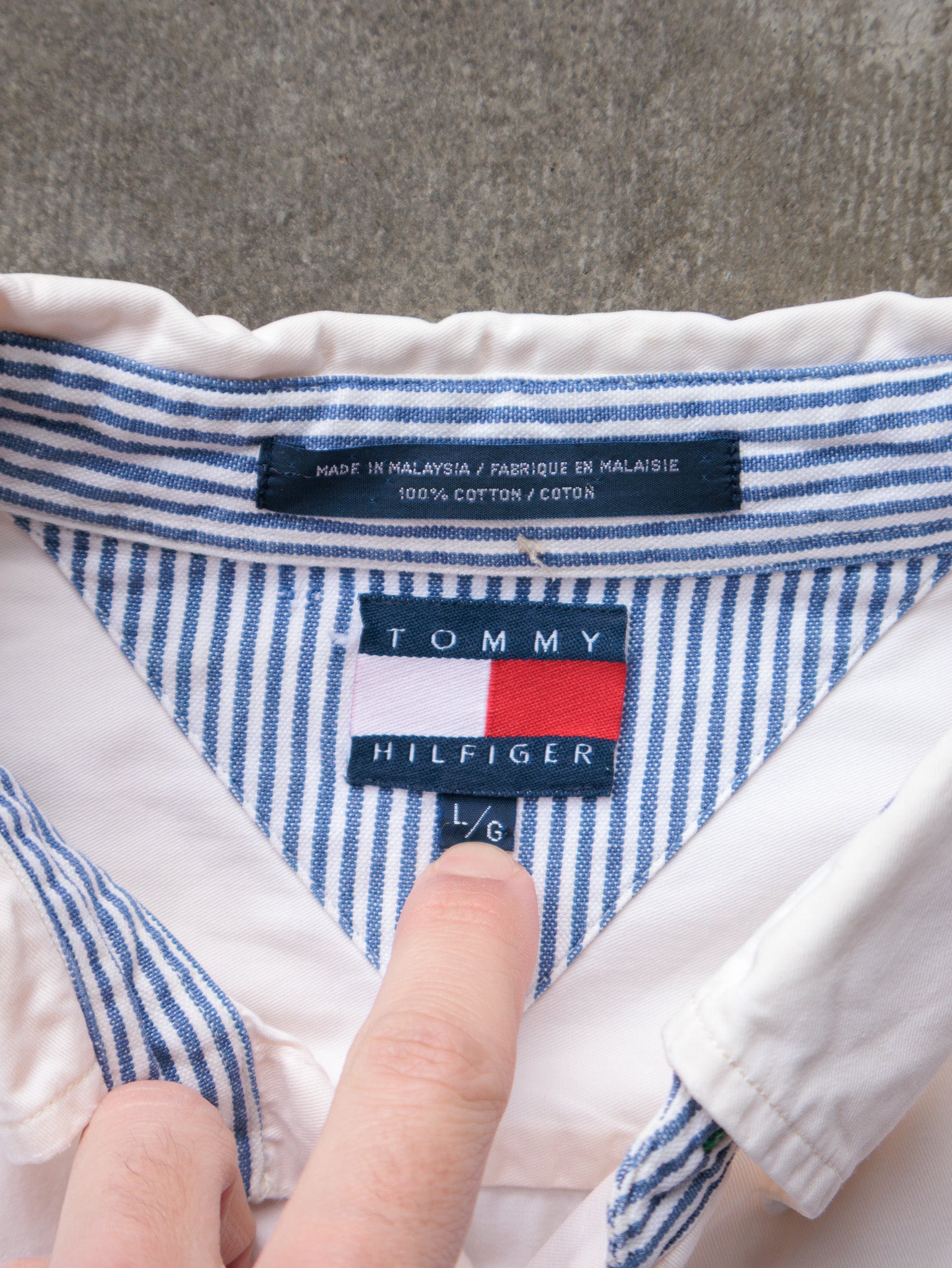 Vintage 00s White Tommy Hilfiger Shirt (L)