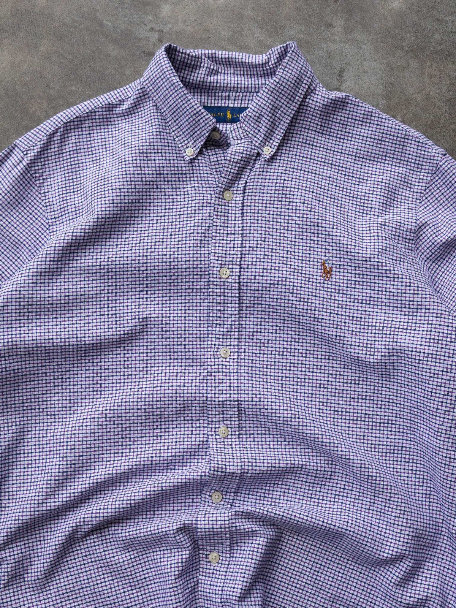 Vintage Purple Ralph Lauren Check Shirt (L)