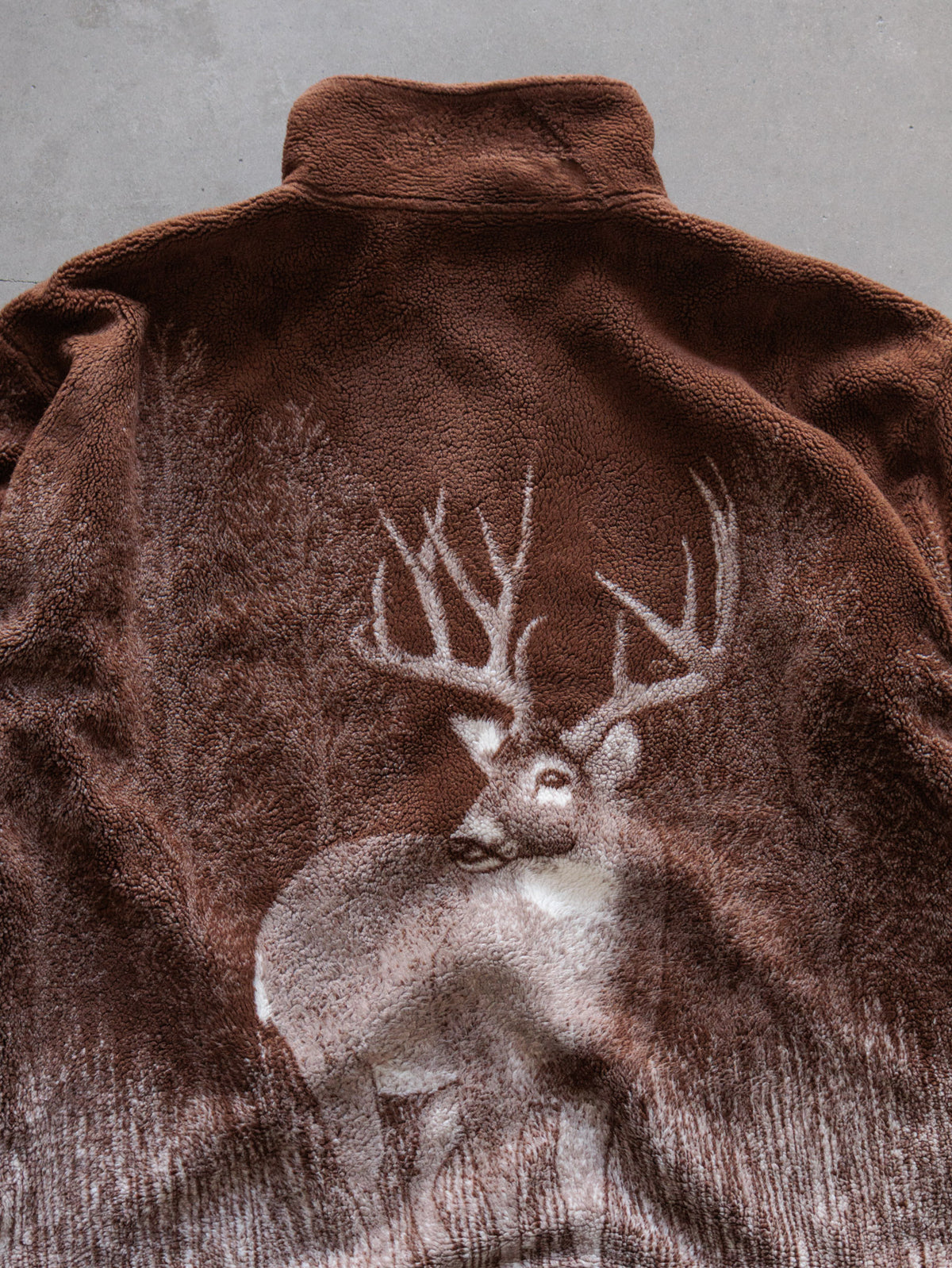Vintage Brown Deer Fleece Jacket (XL)