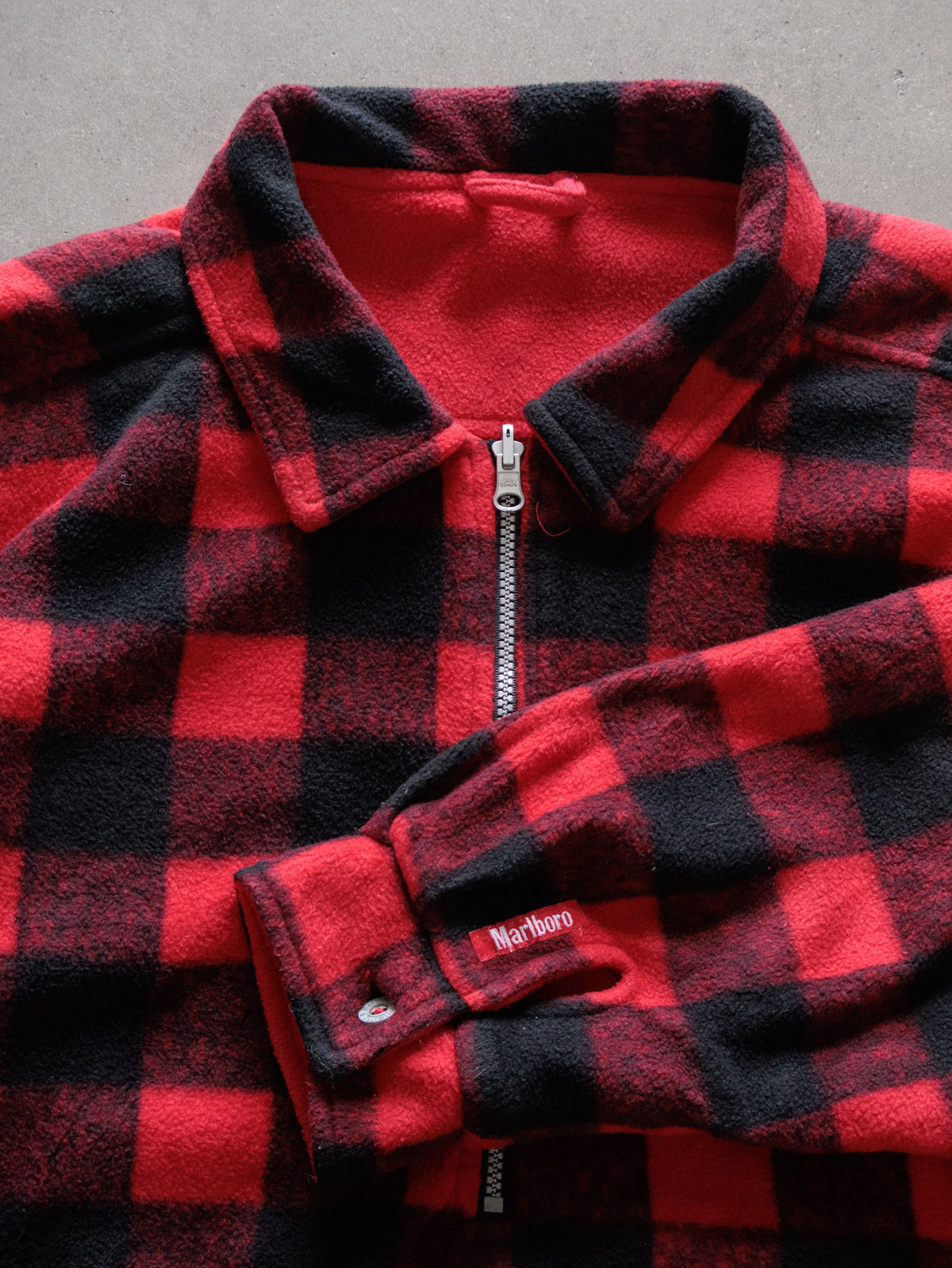 Vintage Red Marlboro Unlimited Reversible Fleece Quarter Zip (-)