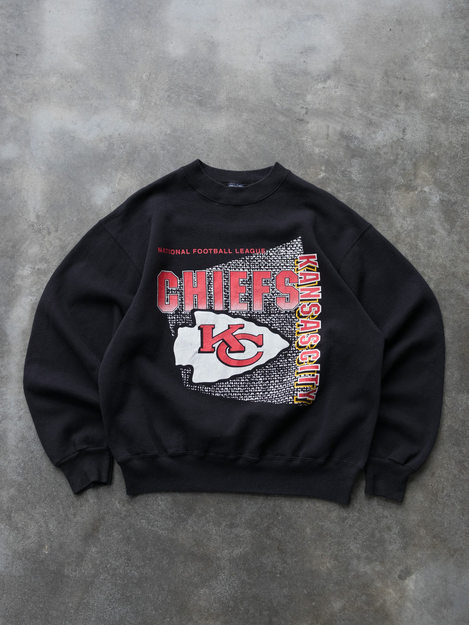 Vintage Black Kansas City Chiefs Sweatshirt (L)