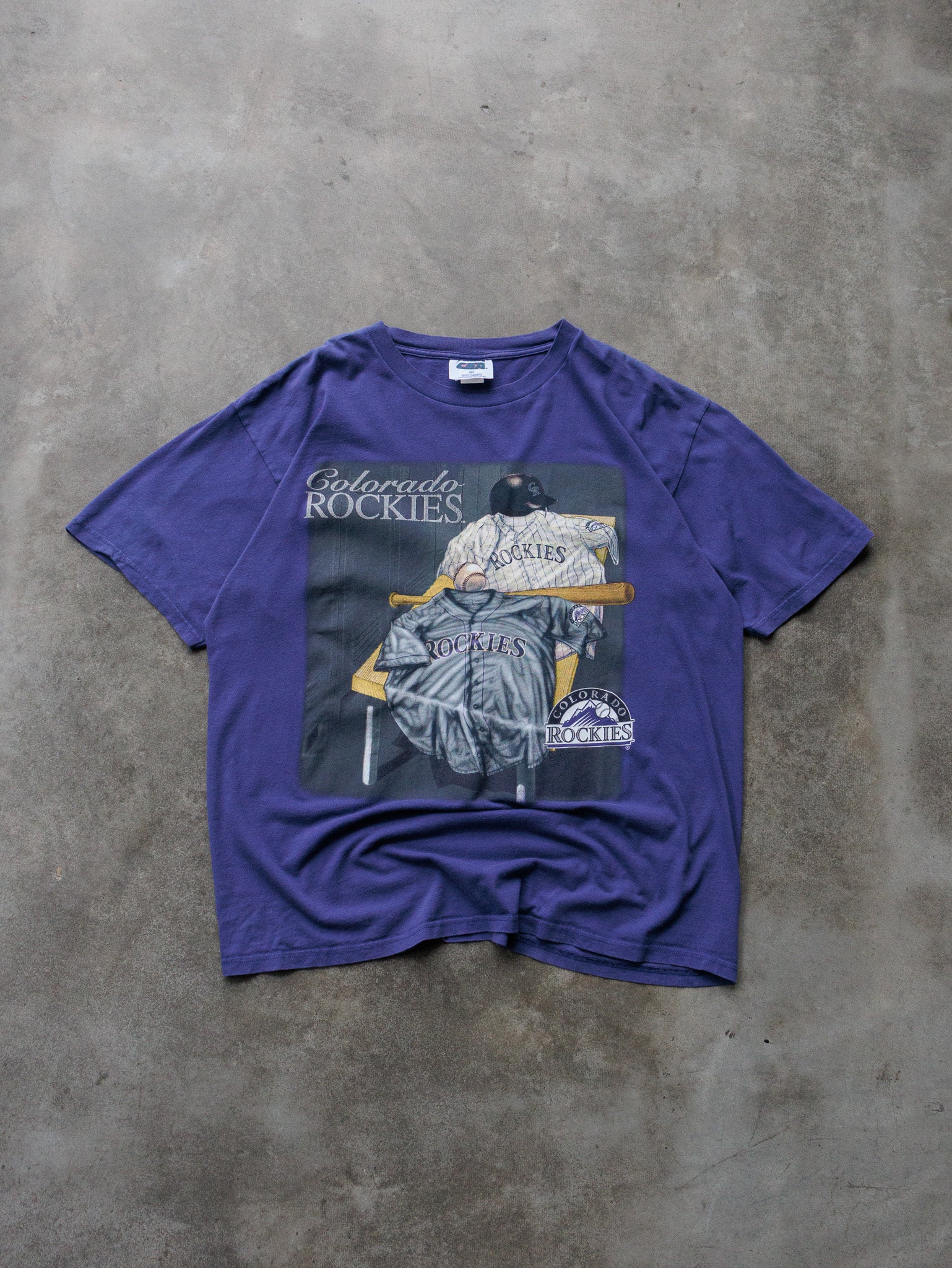 Vintage 90s Purple Colorado Rockies Tee (XL)