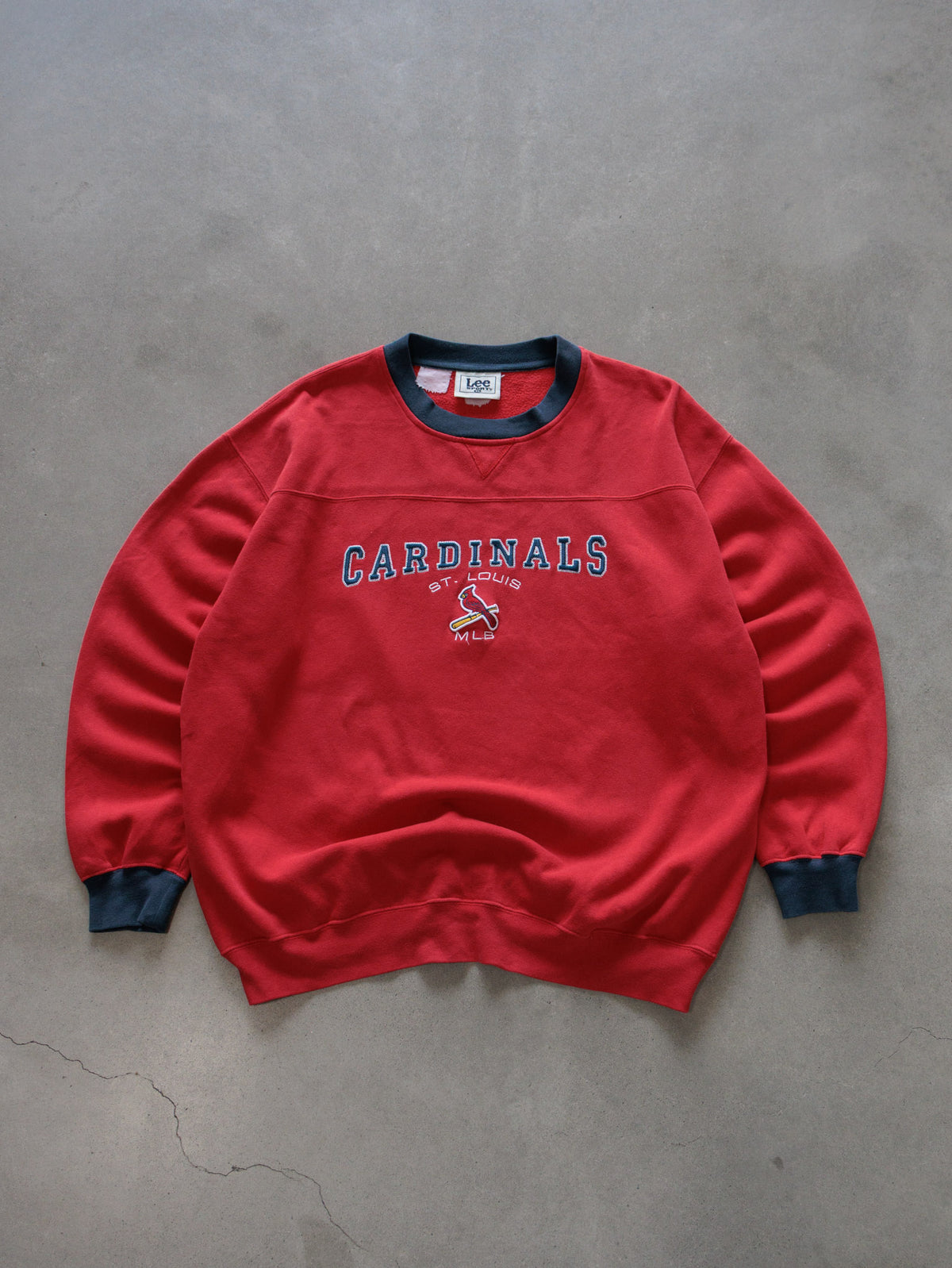 Vintage 90s Red Lee Sport St. Louis Cardinals Sweatshirt (XL)
