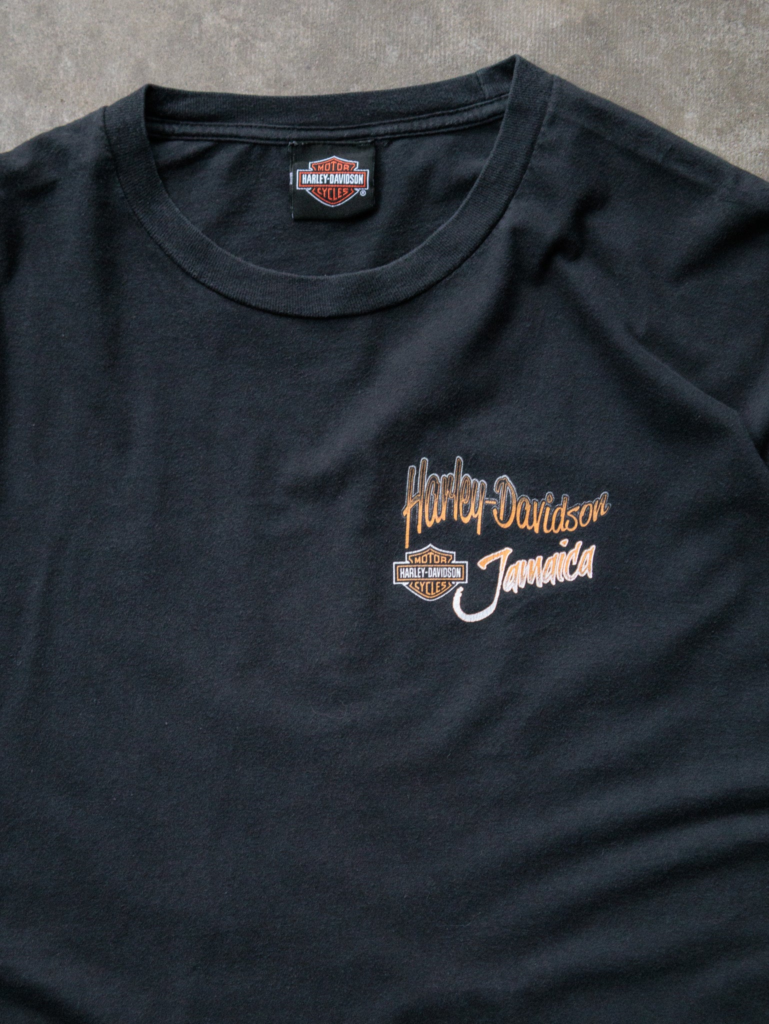 Vintage Black Harley-Davidson Jamaica Tee (XL)