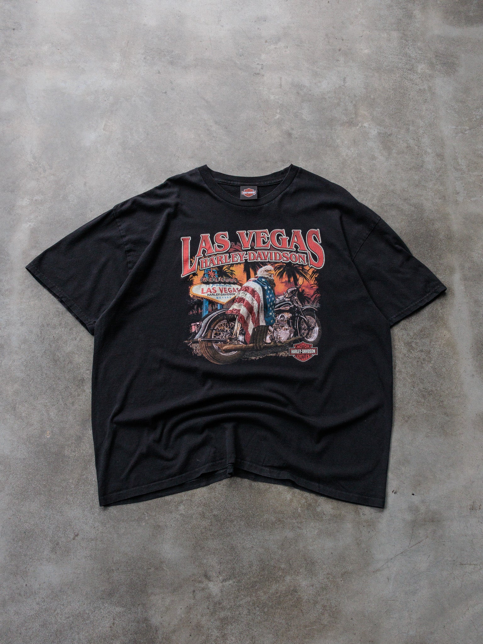 Vintage 00s Black Harley-Davidson Las Vegas Tee (2XL)