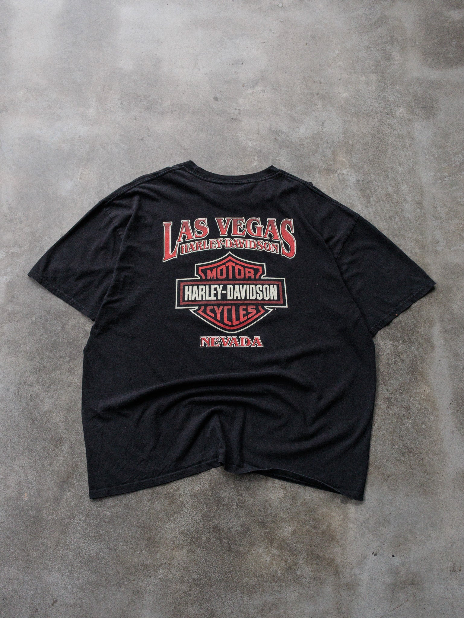 Vintage 00s Black Harley-Davidson Las Vegas Tee (2XL)