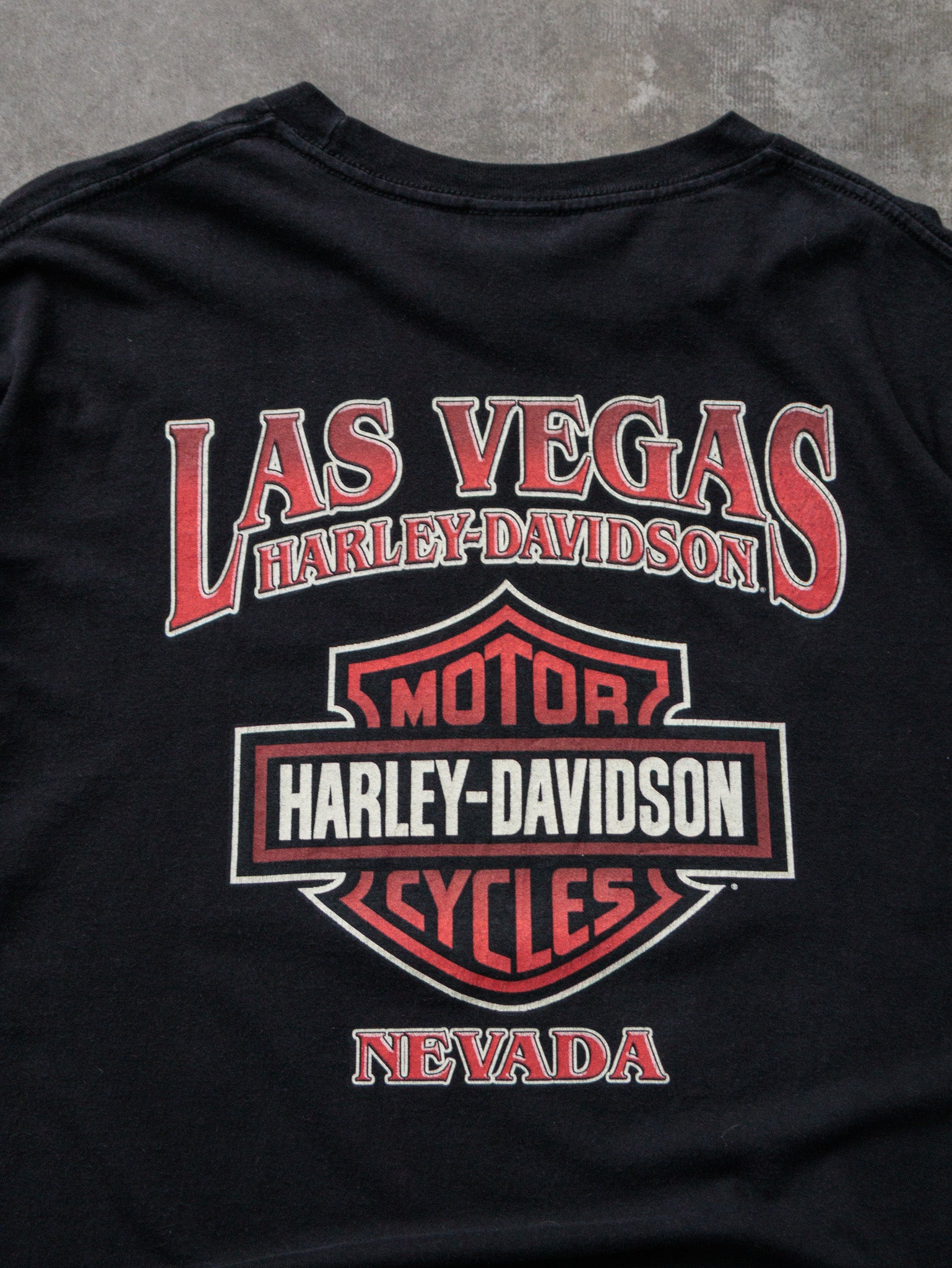 Vintage 00s Black Harley-Davidson Las Vegas Tee (2XL)