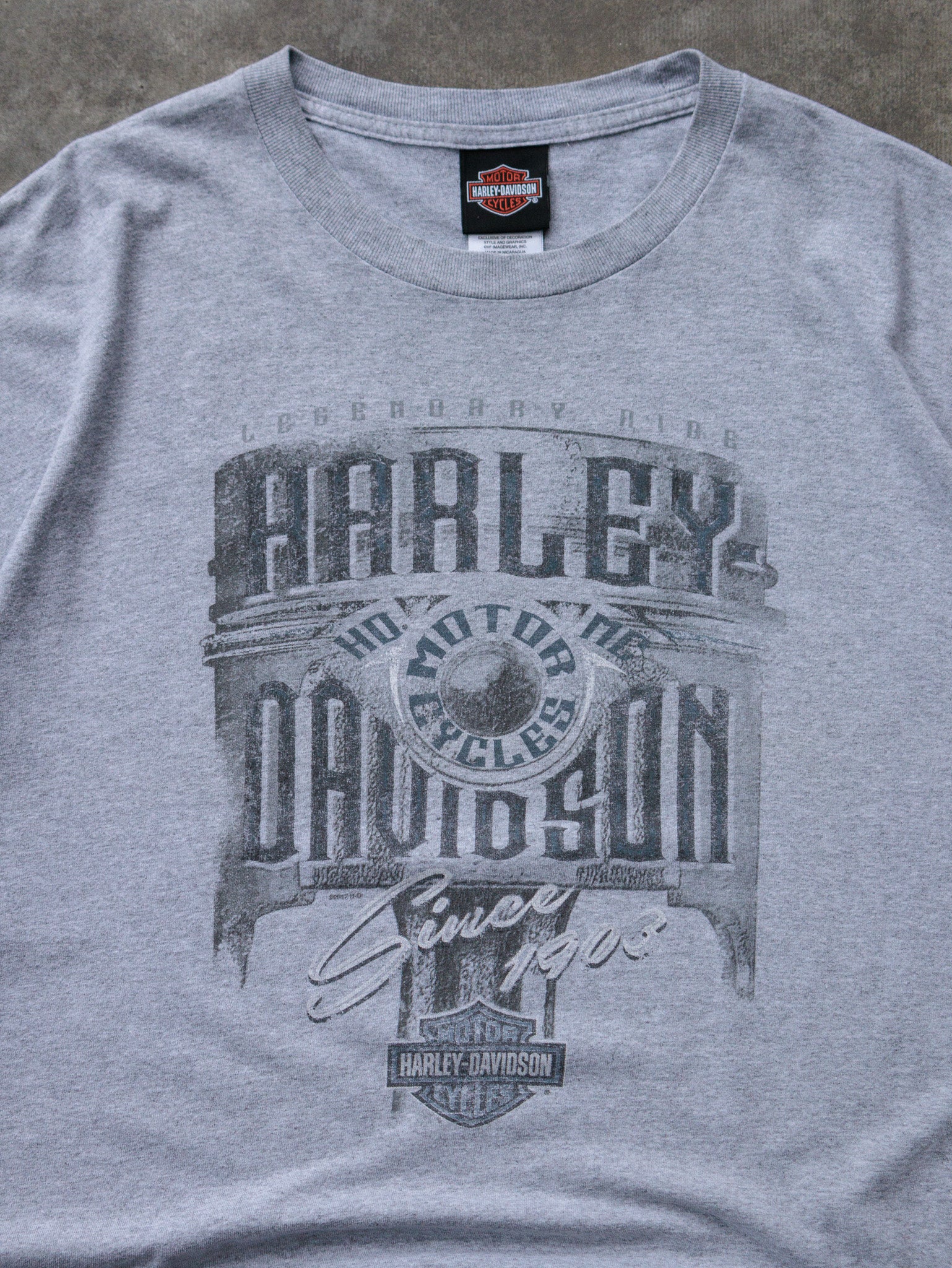 Vintage 2014 Grey Harley-Davidson Zion Washington Utah Tee (2XL)