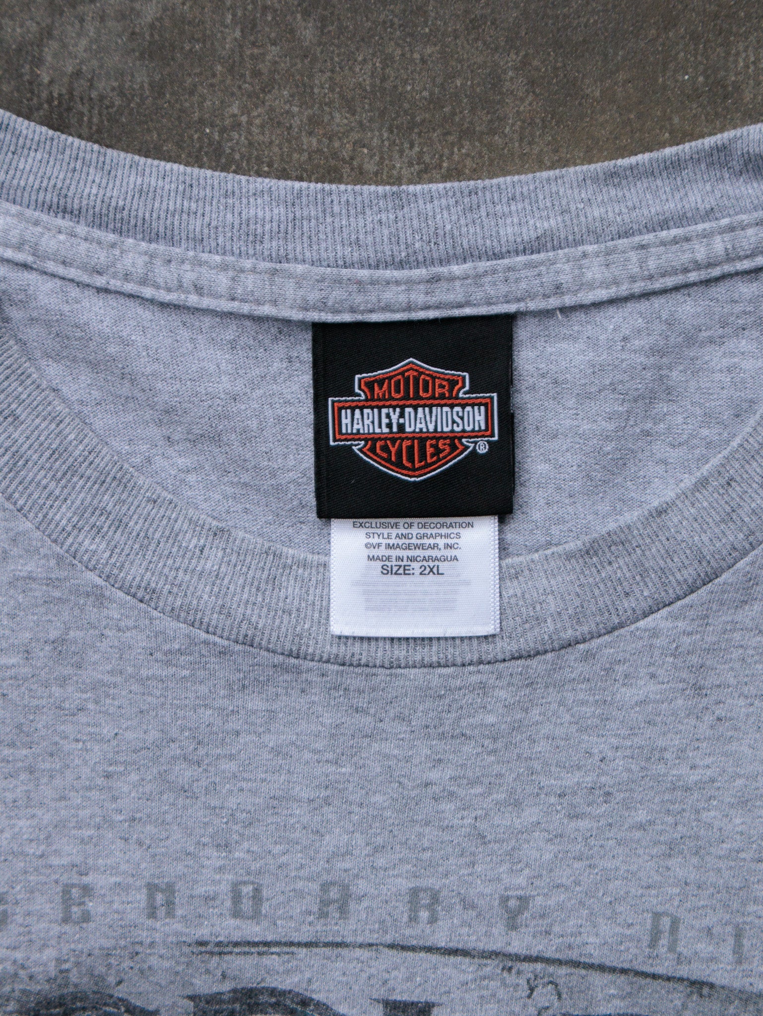 Vintage 2014 Grey Harley-Davidson Zion Washington Utah Tee (2XL)