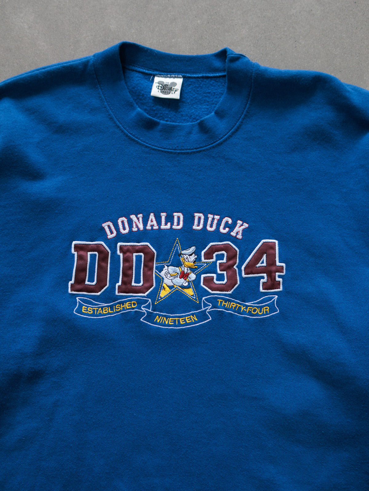 Vintage 90s Blue Disney Donald Duck DD 34 Sweatshirt (XL)