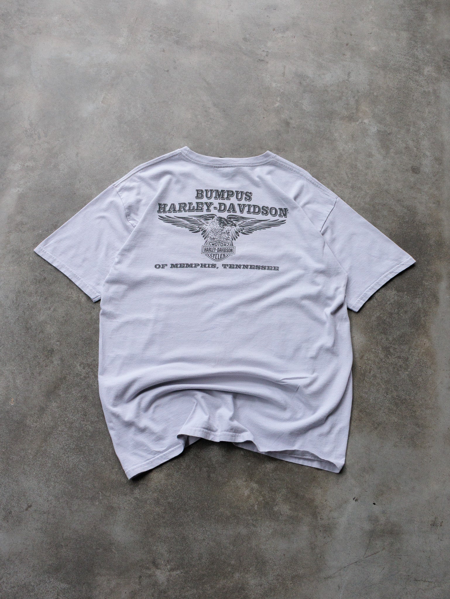 Vintage 2011 White Harley-Davidson Memphis Tennessee Tee (L)