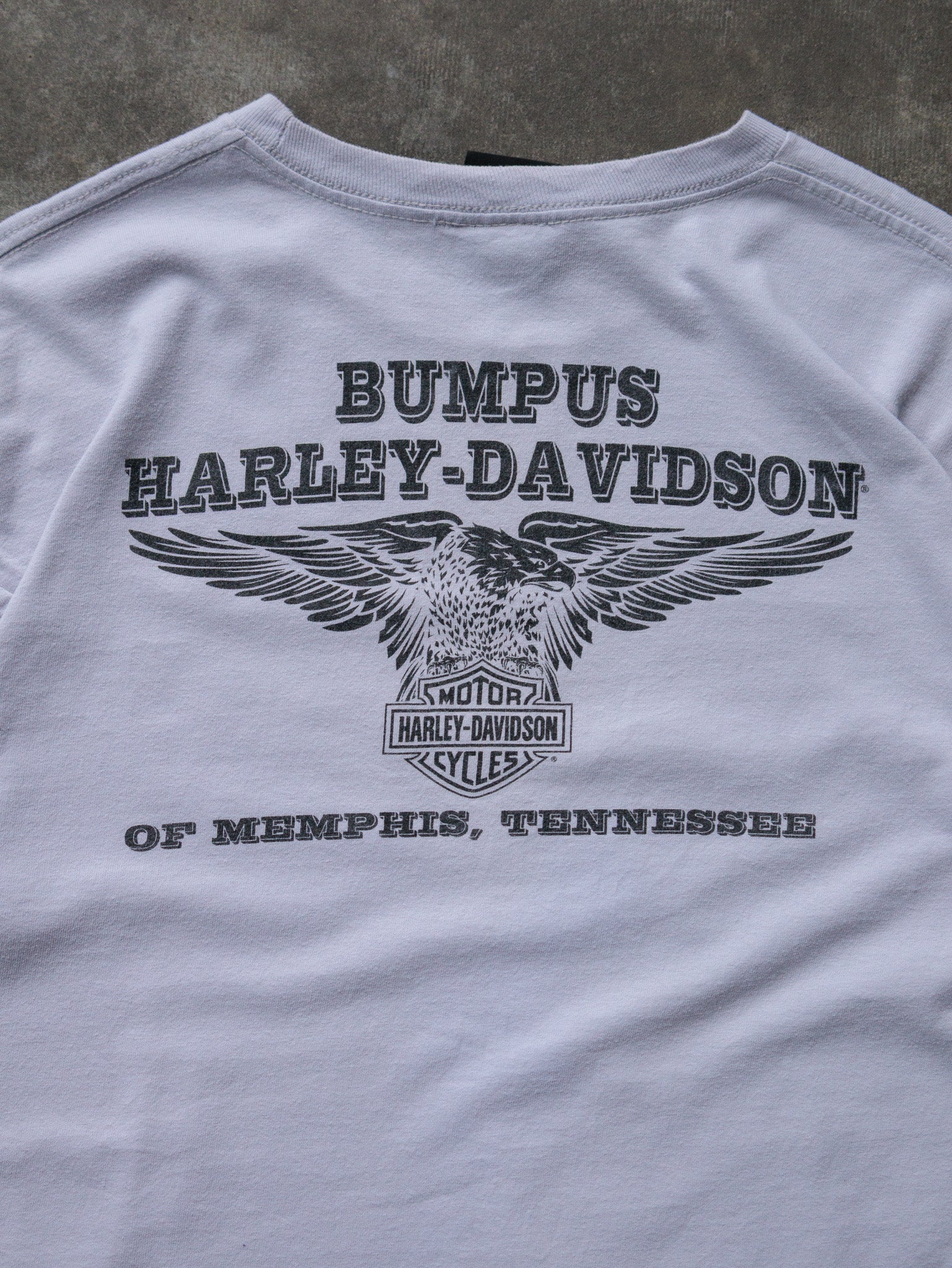 Vintage 2011 White Harley-Davidson Memphis Tennessee Tee (L)
