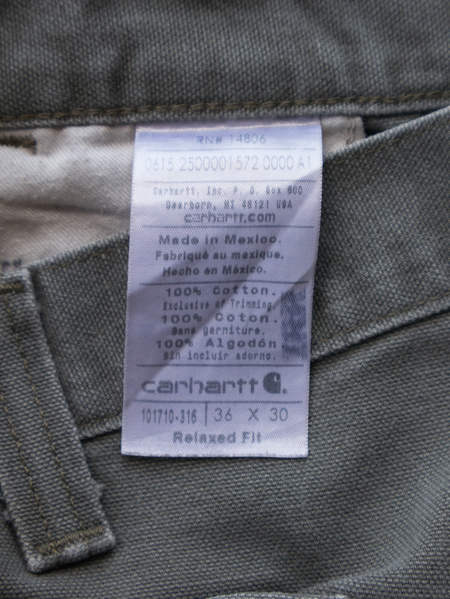 Vintage Moss Carhartt Carpenter Pants (W36)