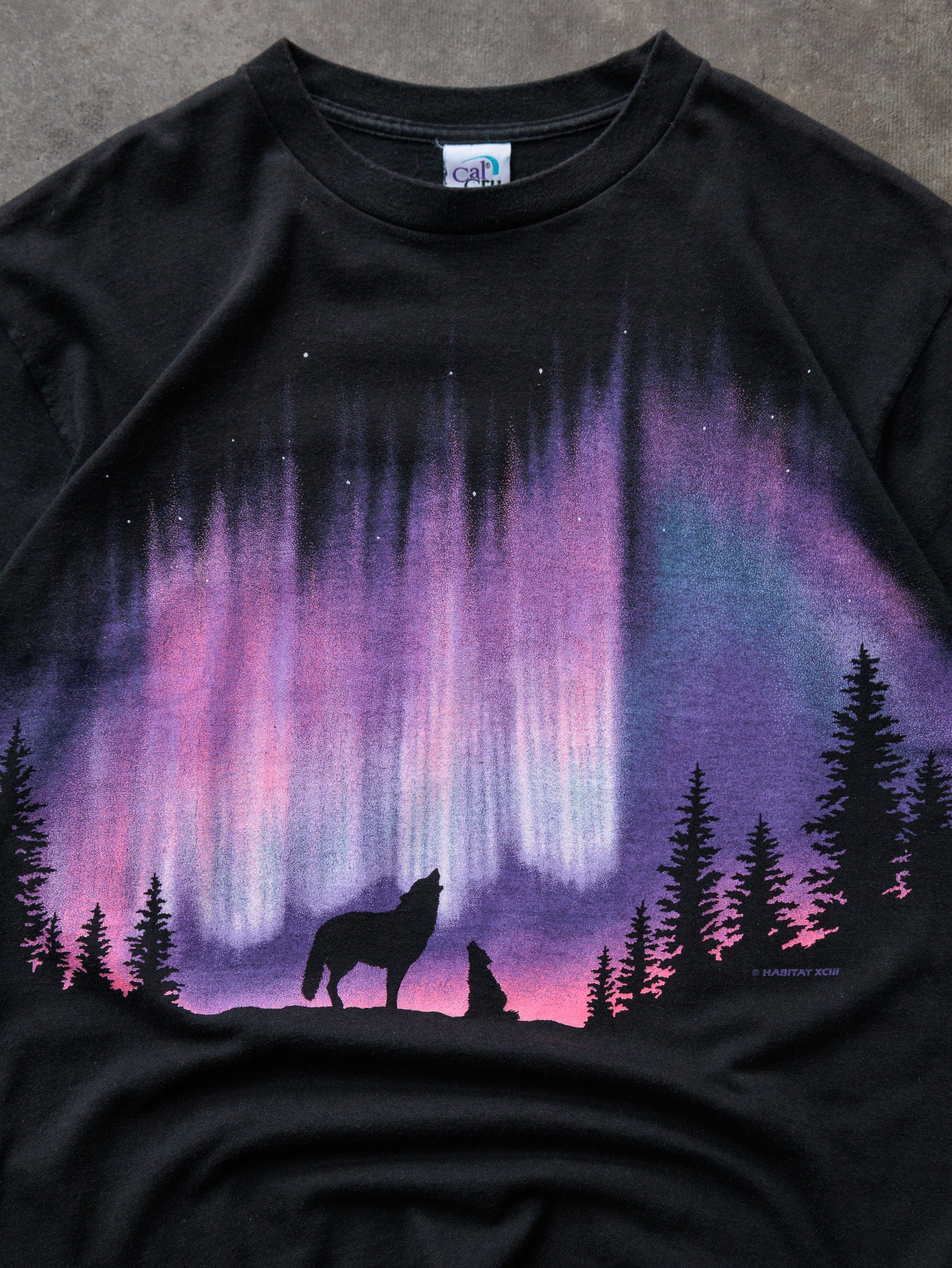 Vintage 90s Black Sam's Town Las Vegas Wolf Tee (M)