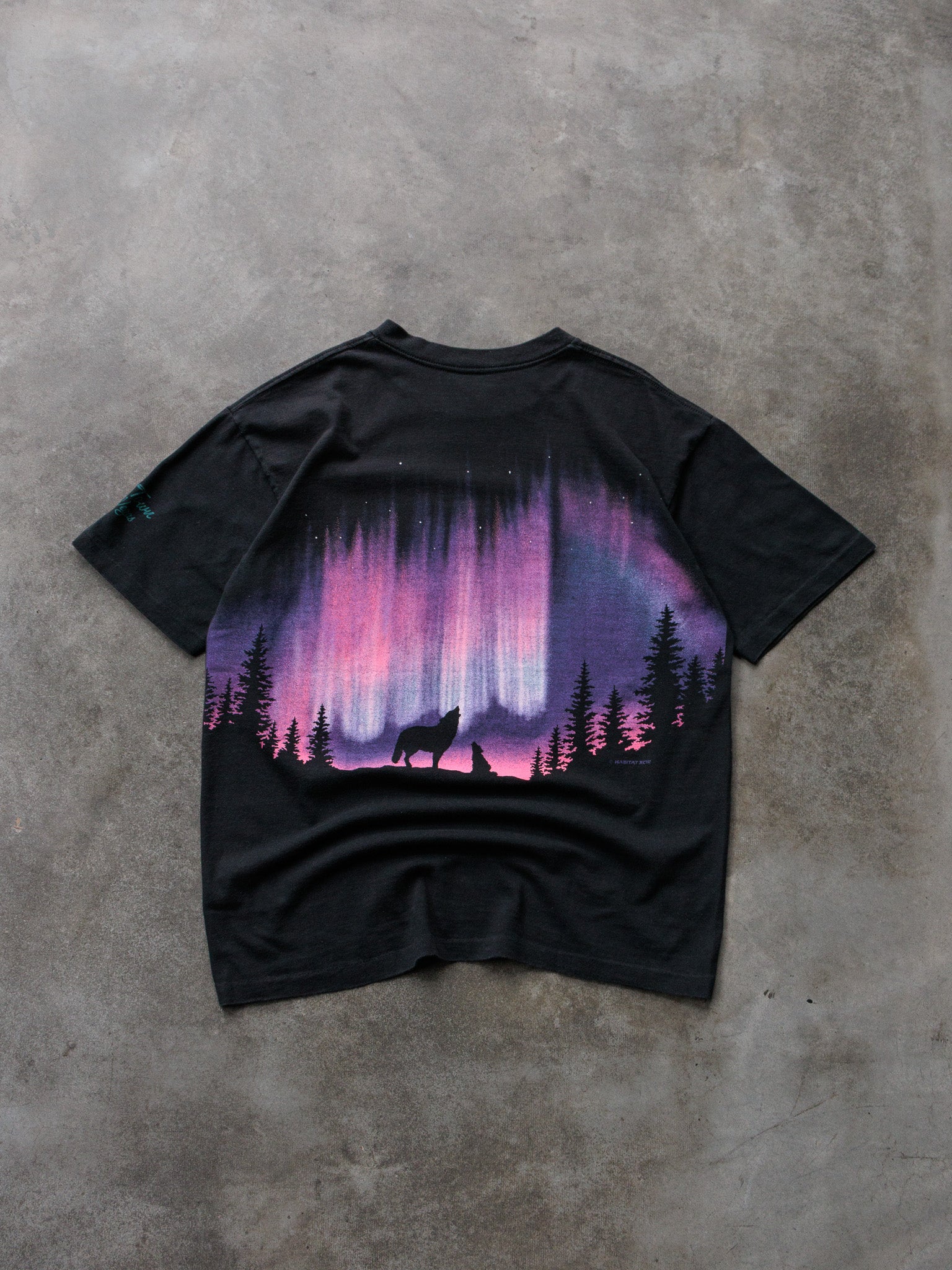 Vintage 90s Black Sam's Town Las Vegas Wolf Tee (M)