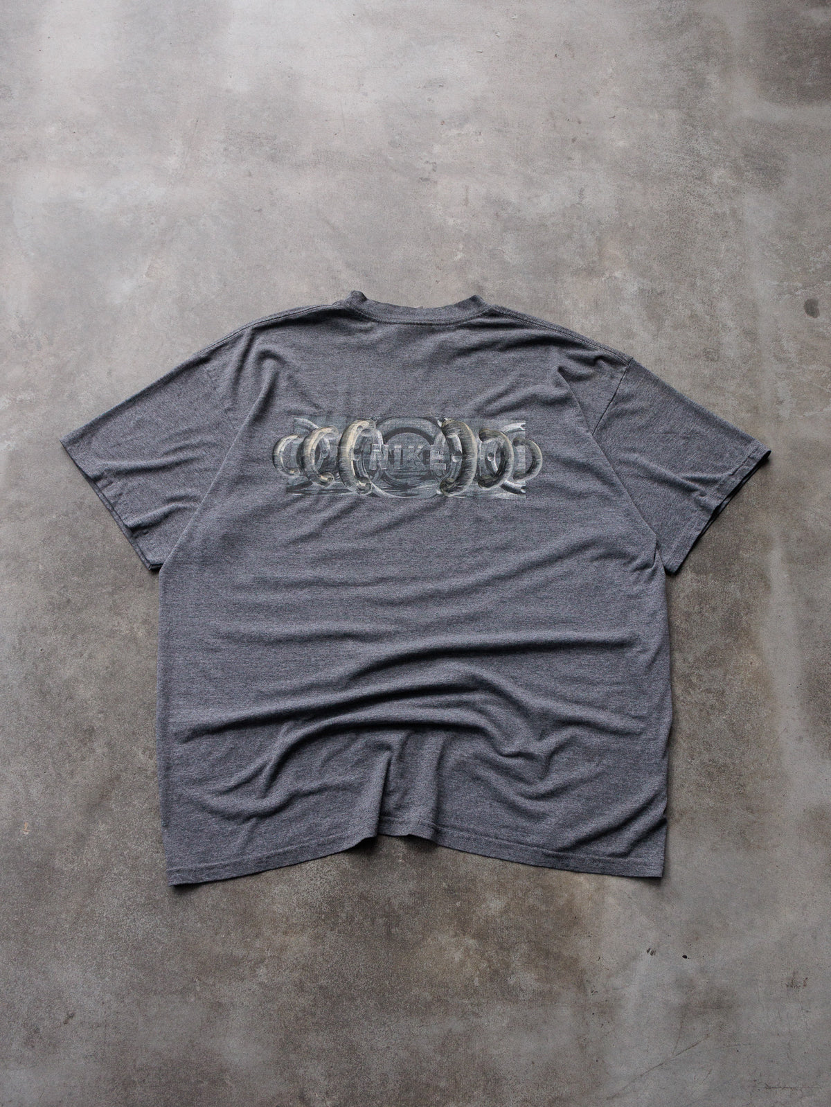 Vintage 00s Grey Nike Horseshoe Tee (XL)