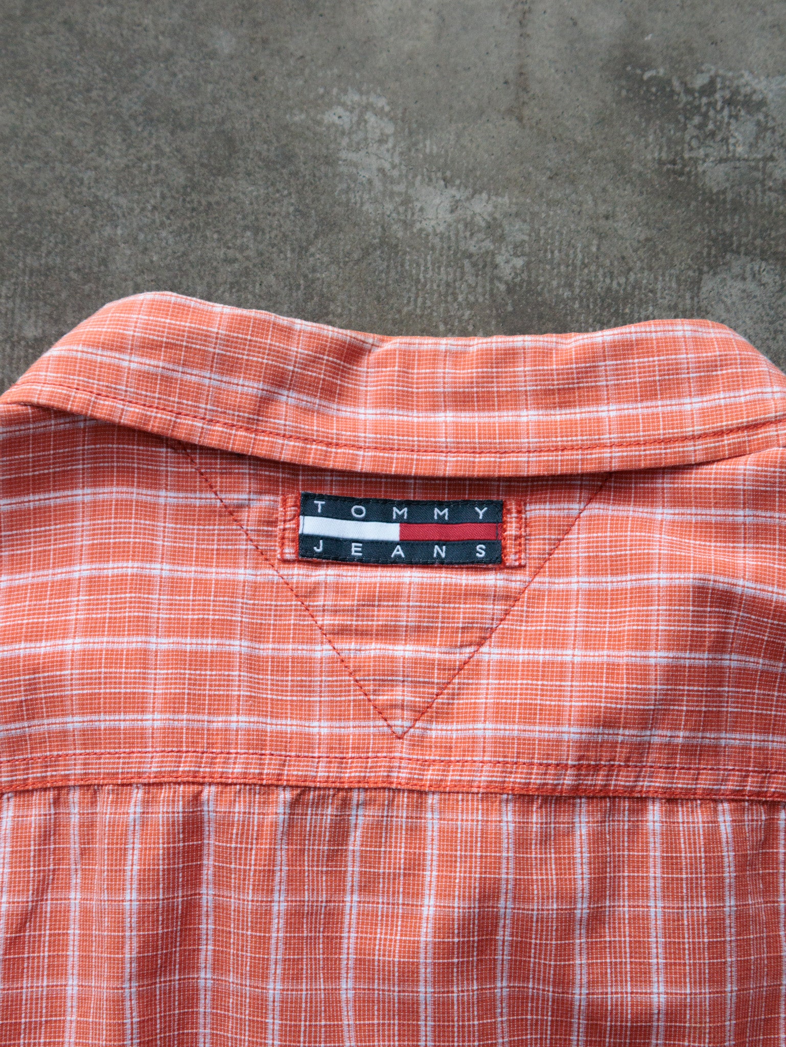 Vintage 00s Orange Tommy Jeans Shirt (2XL)