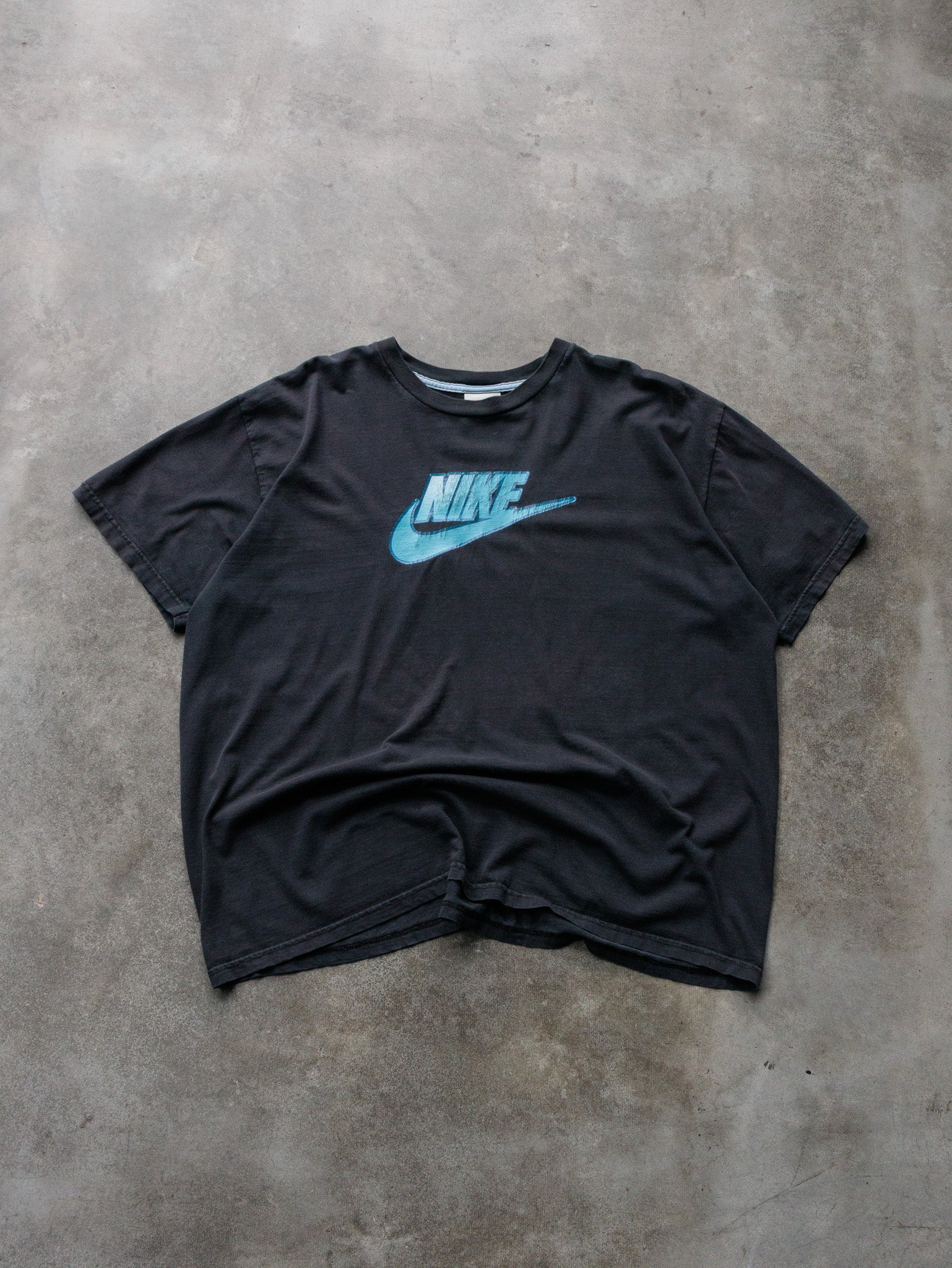 Vintage 90s Black Nike Futura Logo Tee (2XL)