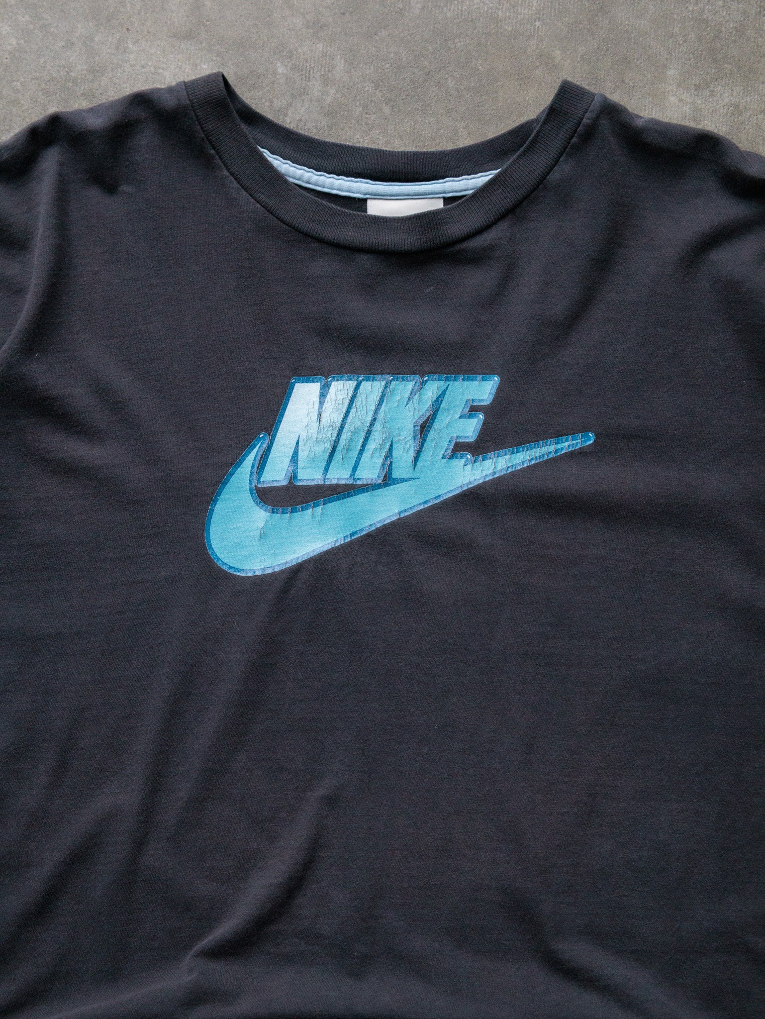 Vintage 90s Black Nike Futura Logo Tee (2XL)