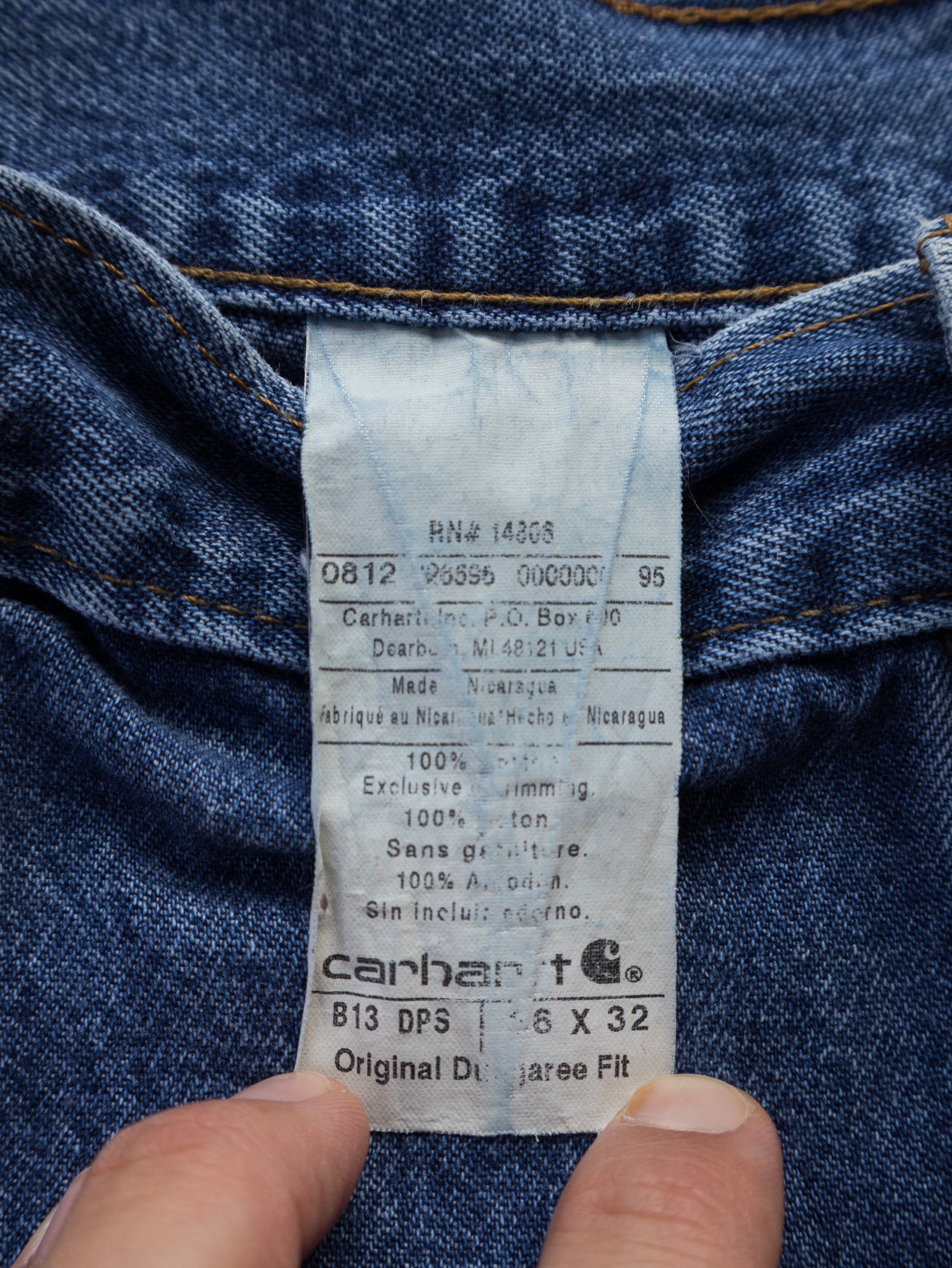 Vintage Blue Carhartt Carpenter Jeans (W36)