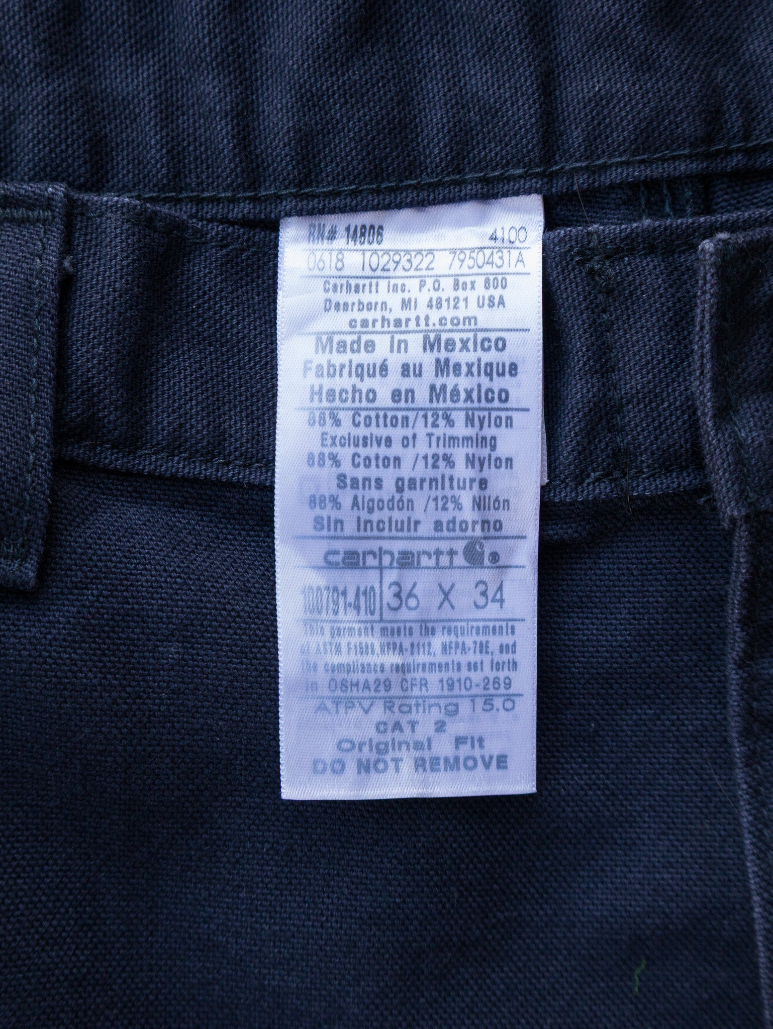 Vintage Carhartt Navy Carpenter Pants (W36)