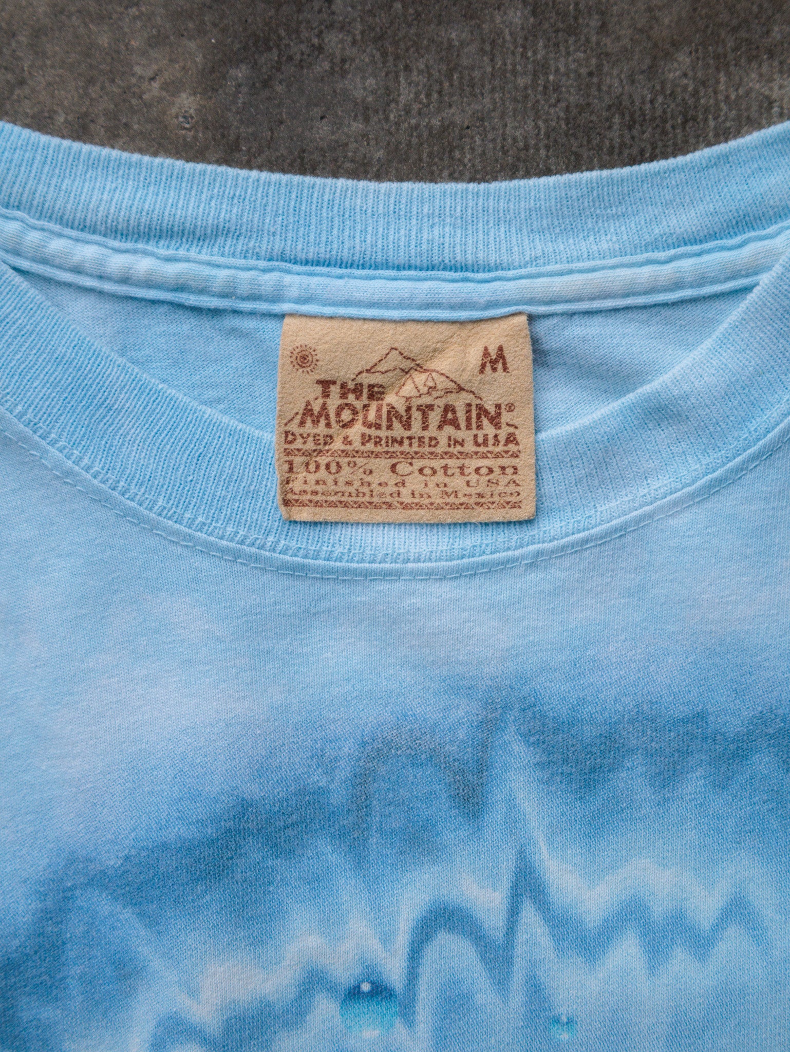 Vintage Blue Tie-Dye The Mountain Dolphin Tee (M)