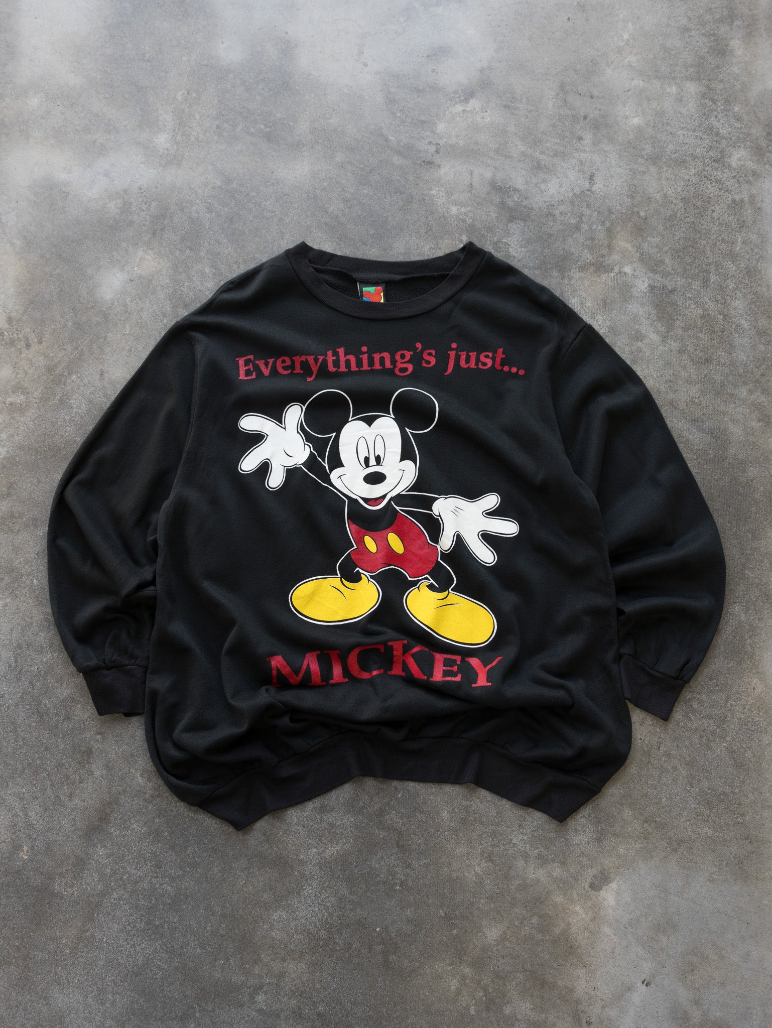Vintage Black Disney Mickey Unlimited Sweatshirt (XL)