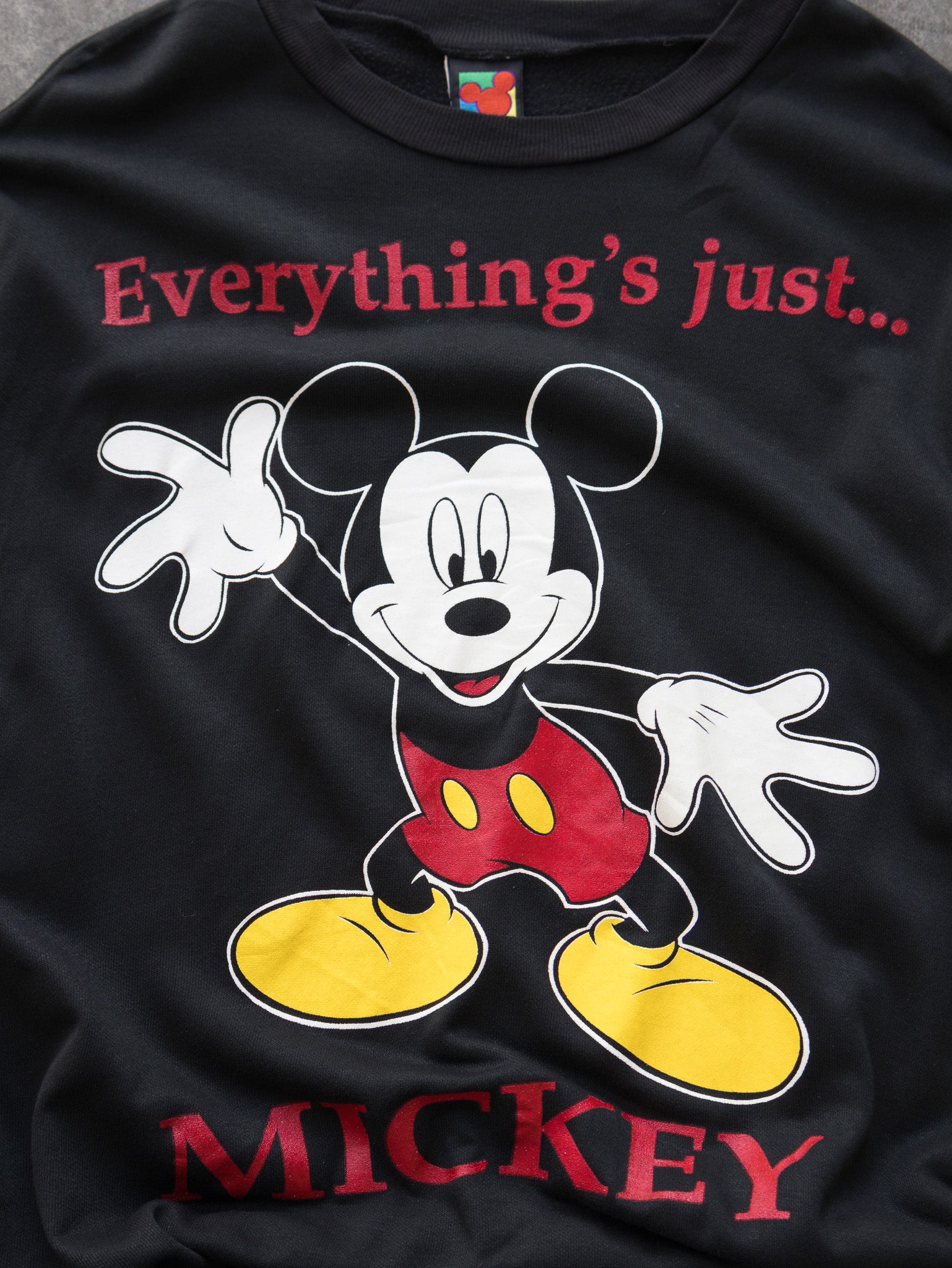 Vintage Black Disney Mickey Unlimited Sweatshirt (XL)
