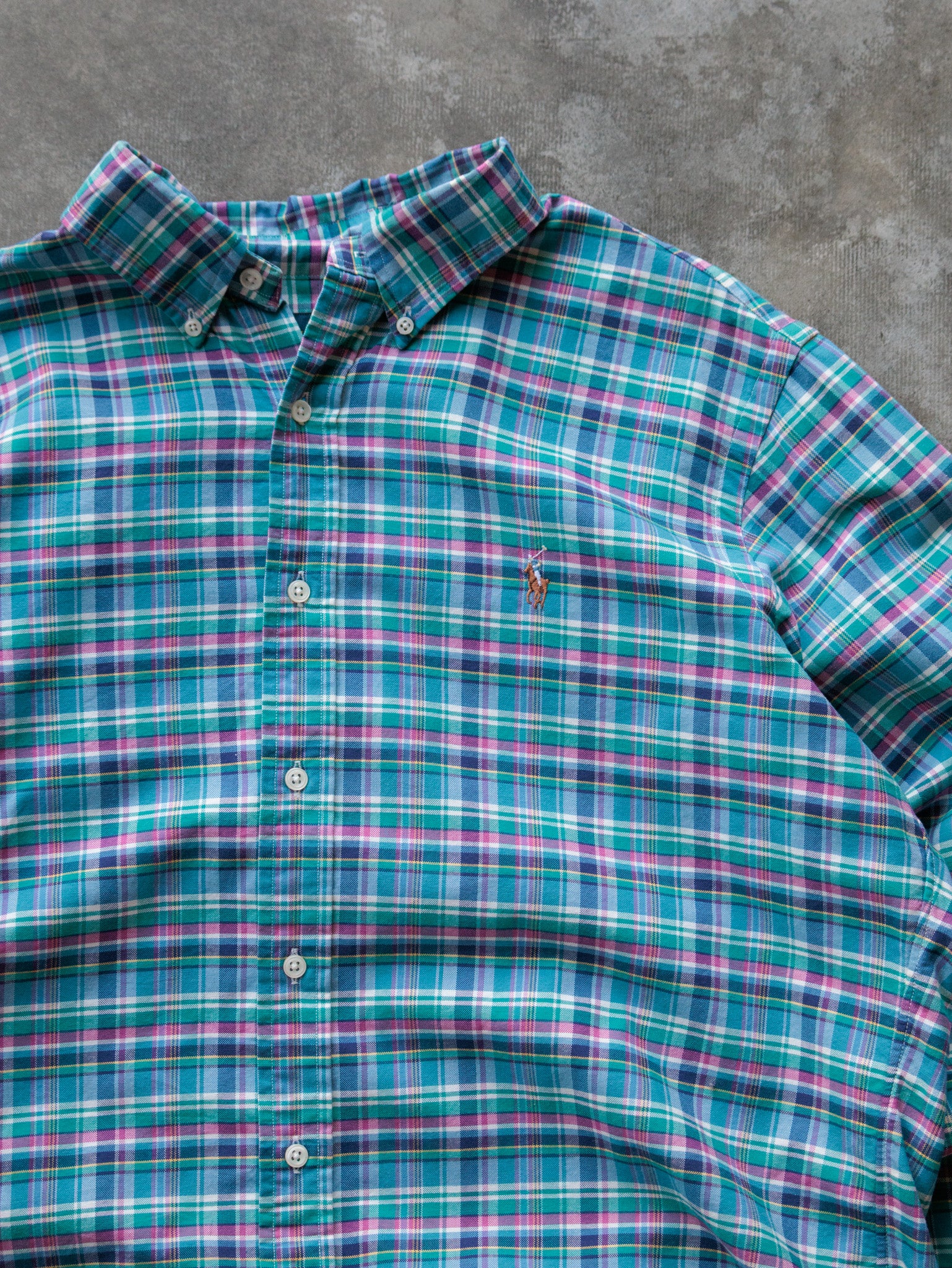 Vintage Green Ralph Lauren Plaid Shirt (L)