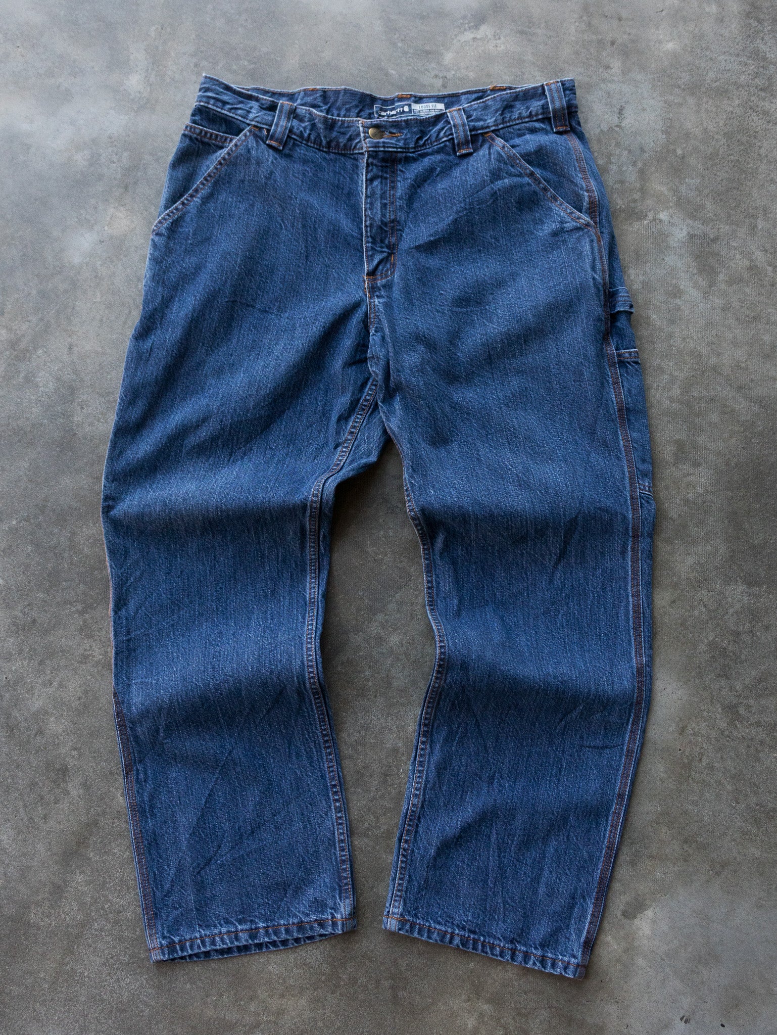 Vintage Blue Carhartt Carpenter Jeans (W34)