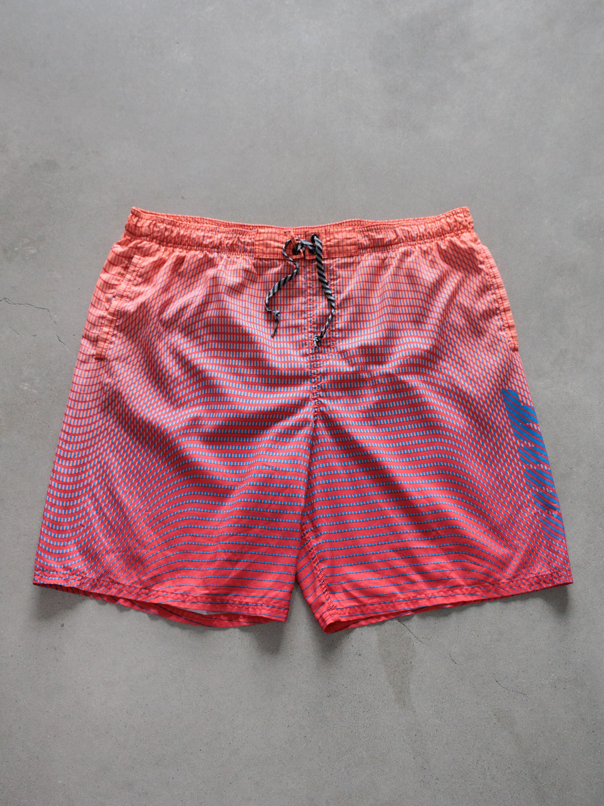 Vintage Red Striped Nike Swim Shorts (XL)