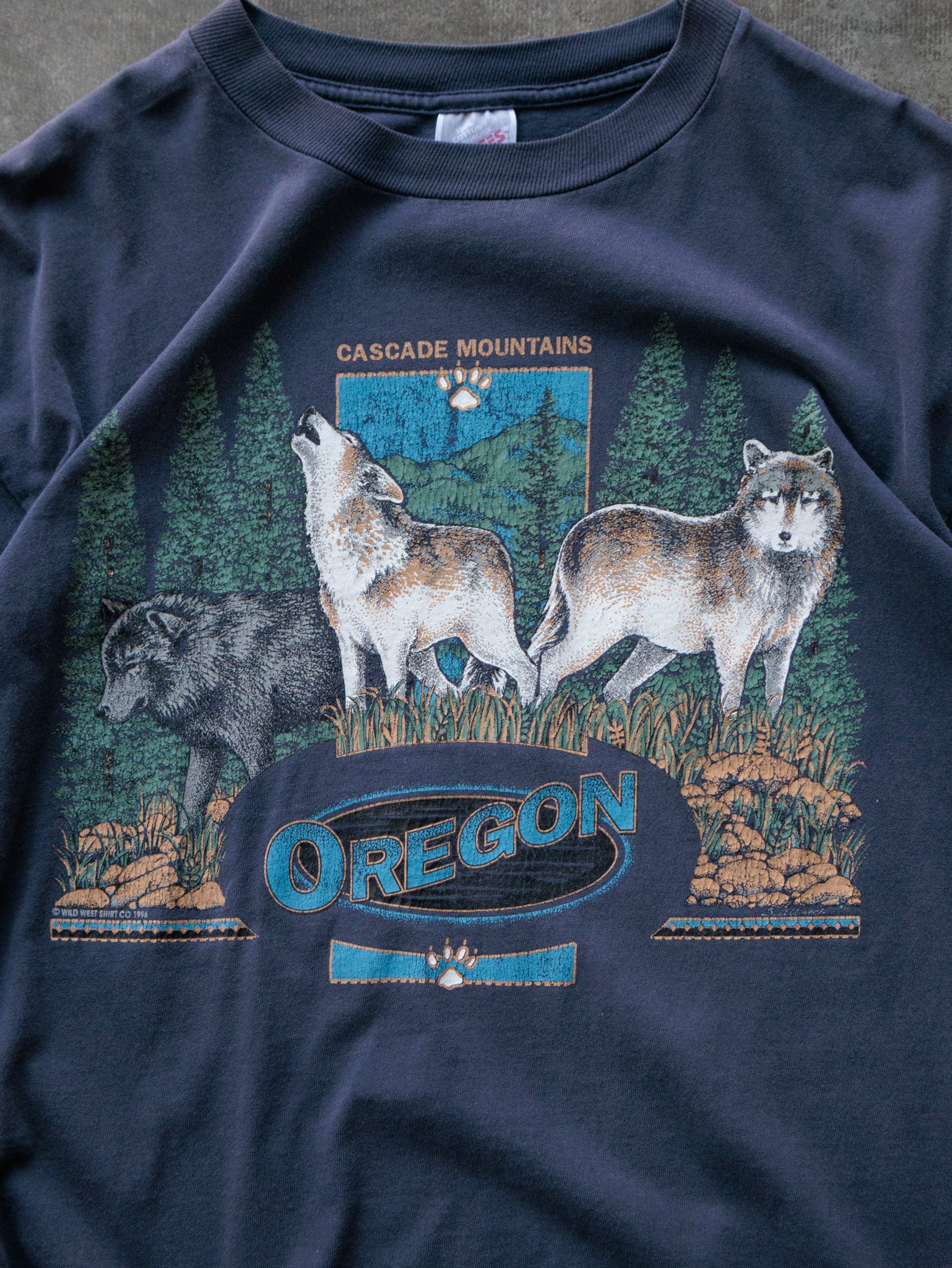 Vintage 1996 Navy Oregon Tee (XL)
