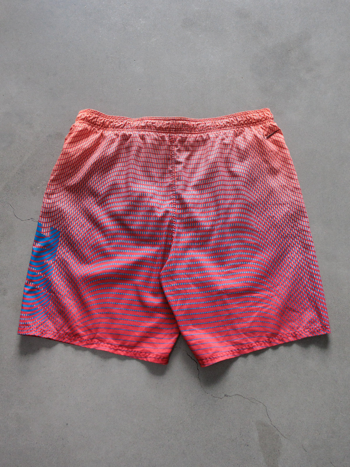 Vintage Red Striped Nike Swim Shorts (XL)