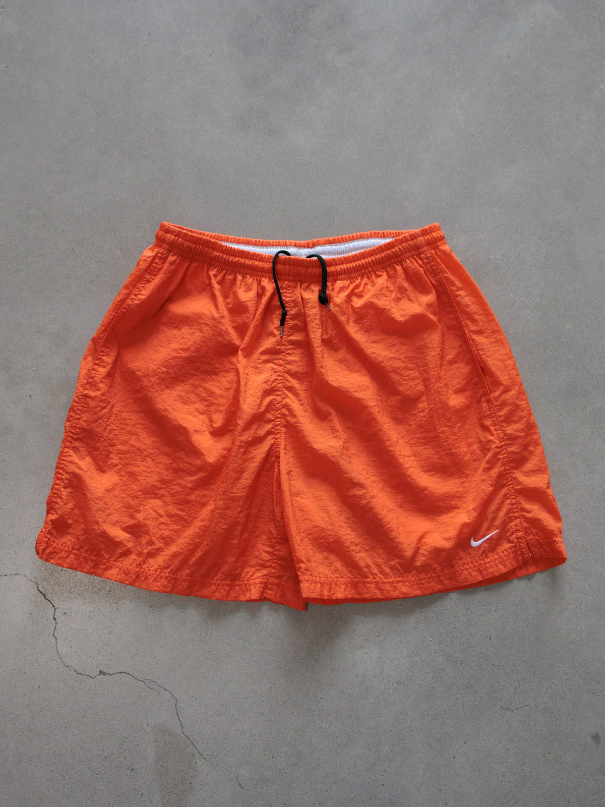 Vintage 00s Orange Nike Swim Shorts (Women's M)