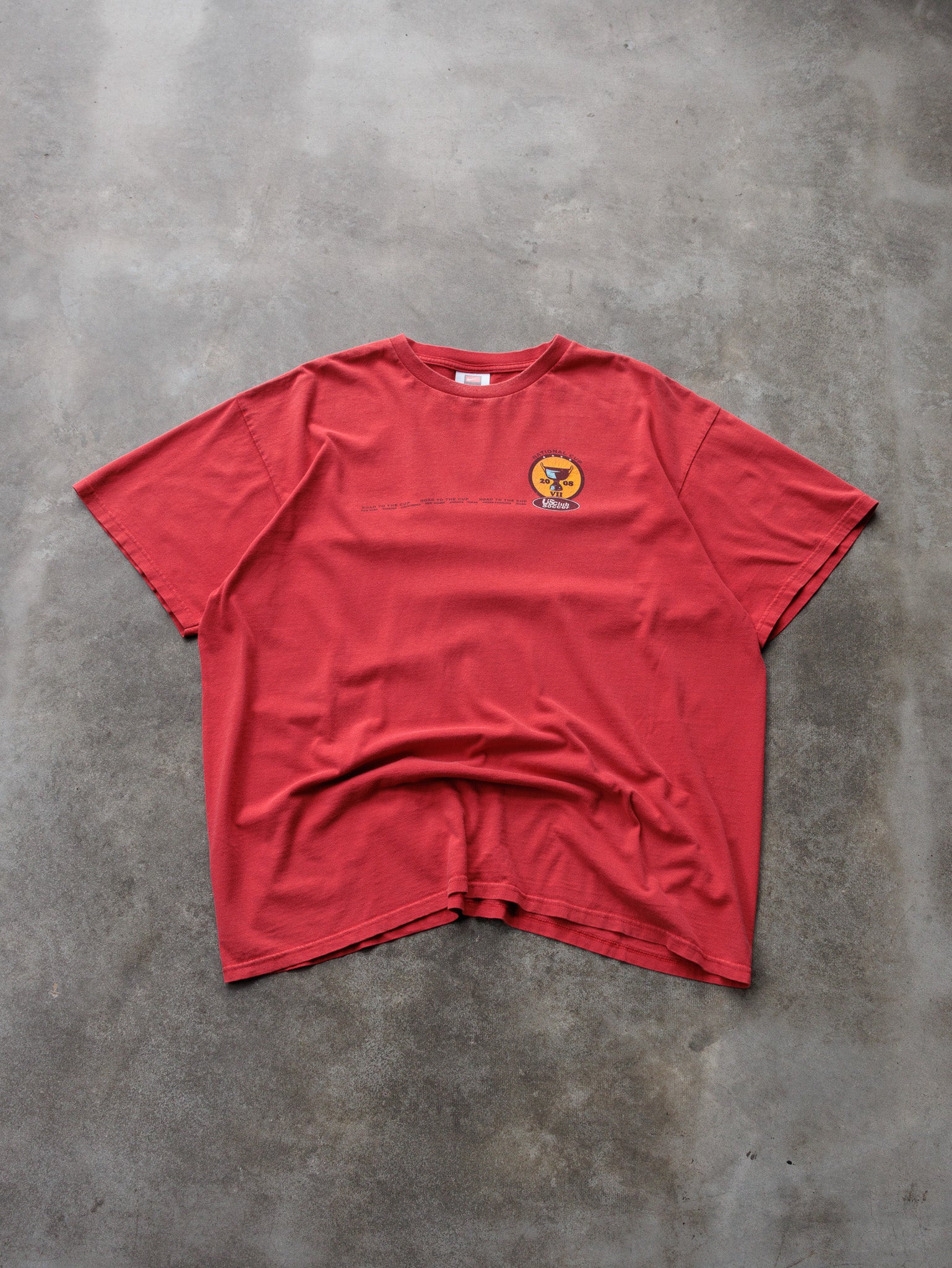 Vintage 2008 Red Nike Soccer National Cup Tee (XL)