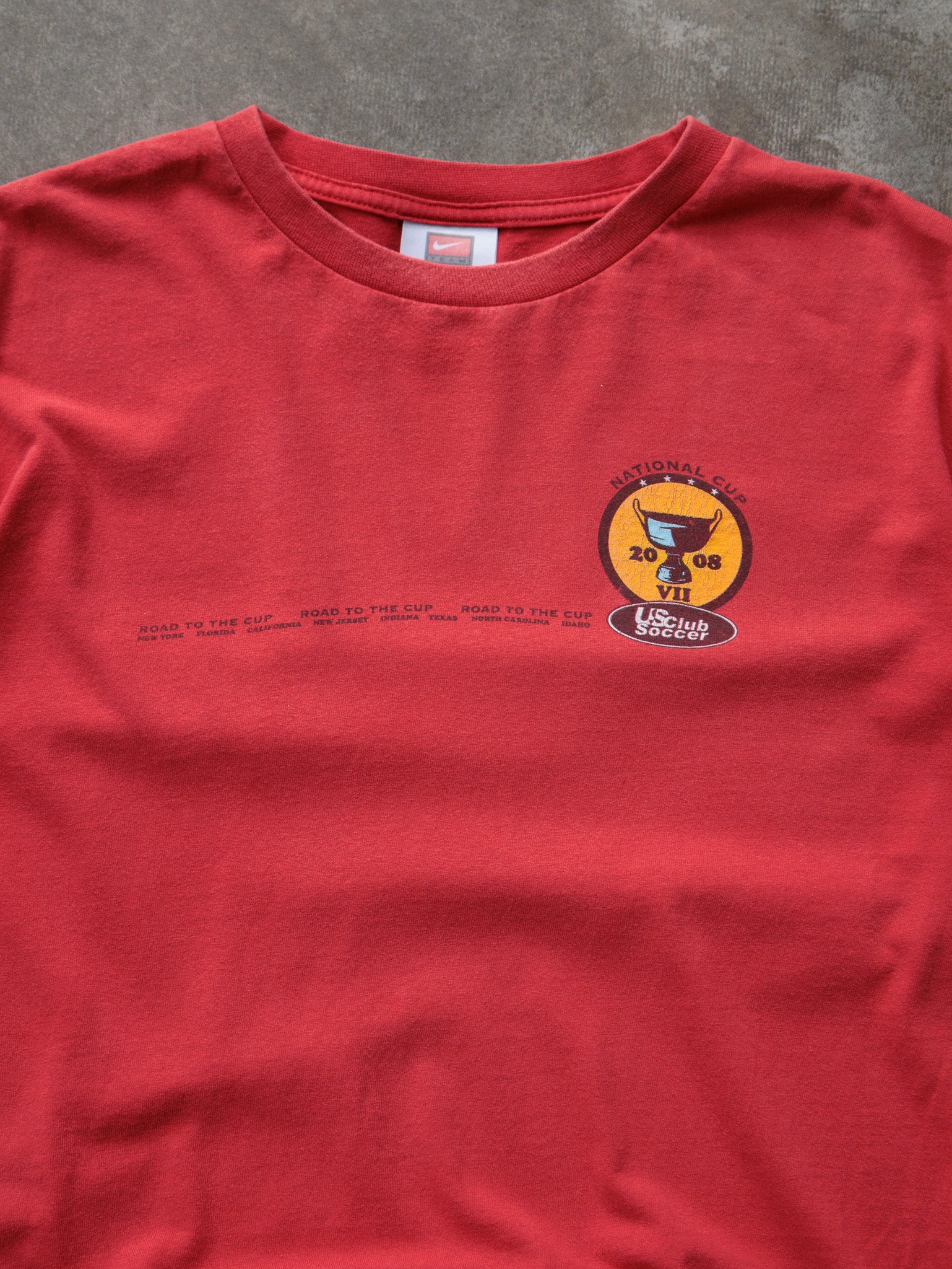 Vintage 2008 Red Nike Soccer National Cup Tee (XL)