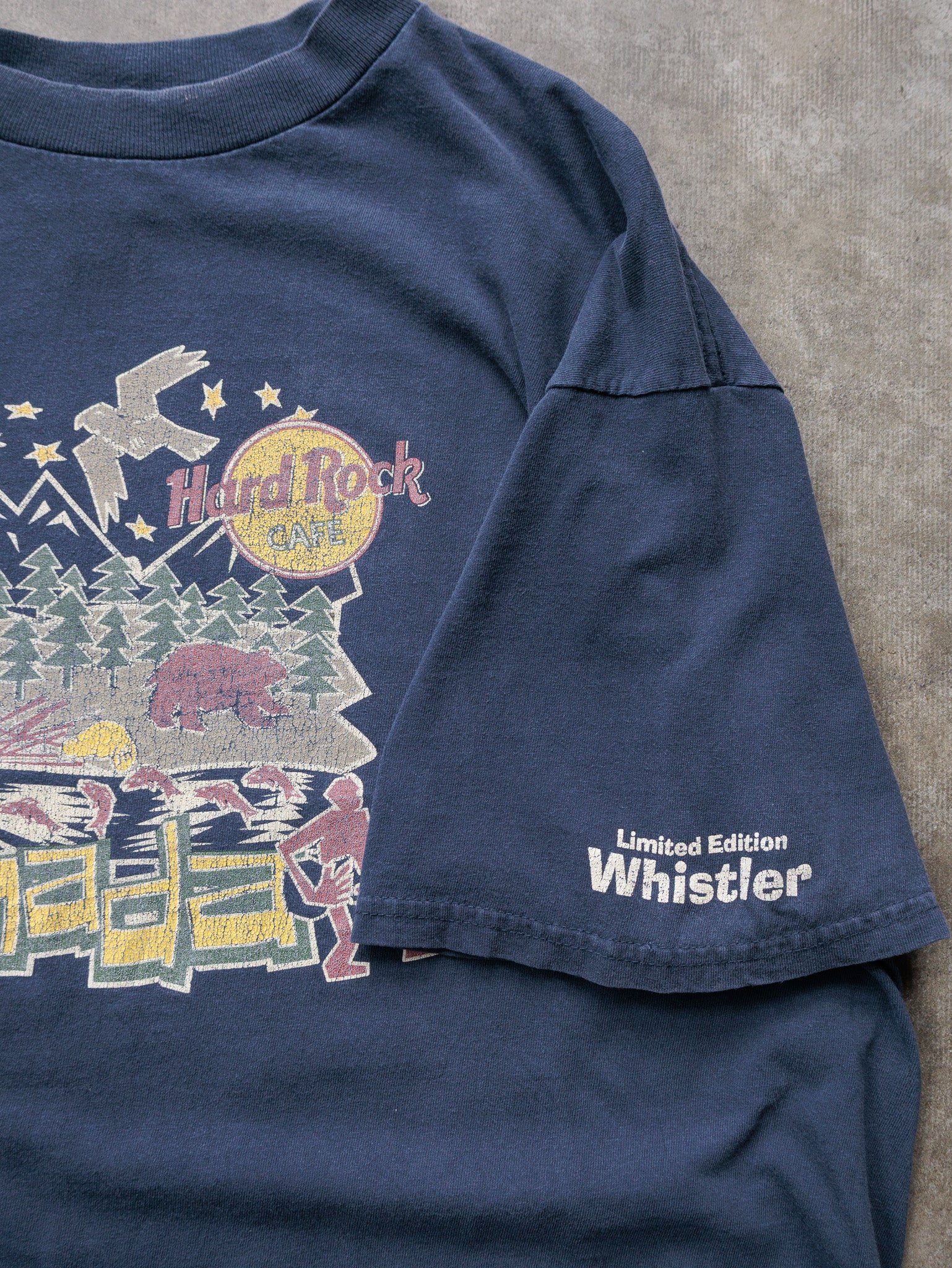Vintage 90s Navy Hard Rock Cafe Whistler Canada Moose Tee (-)