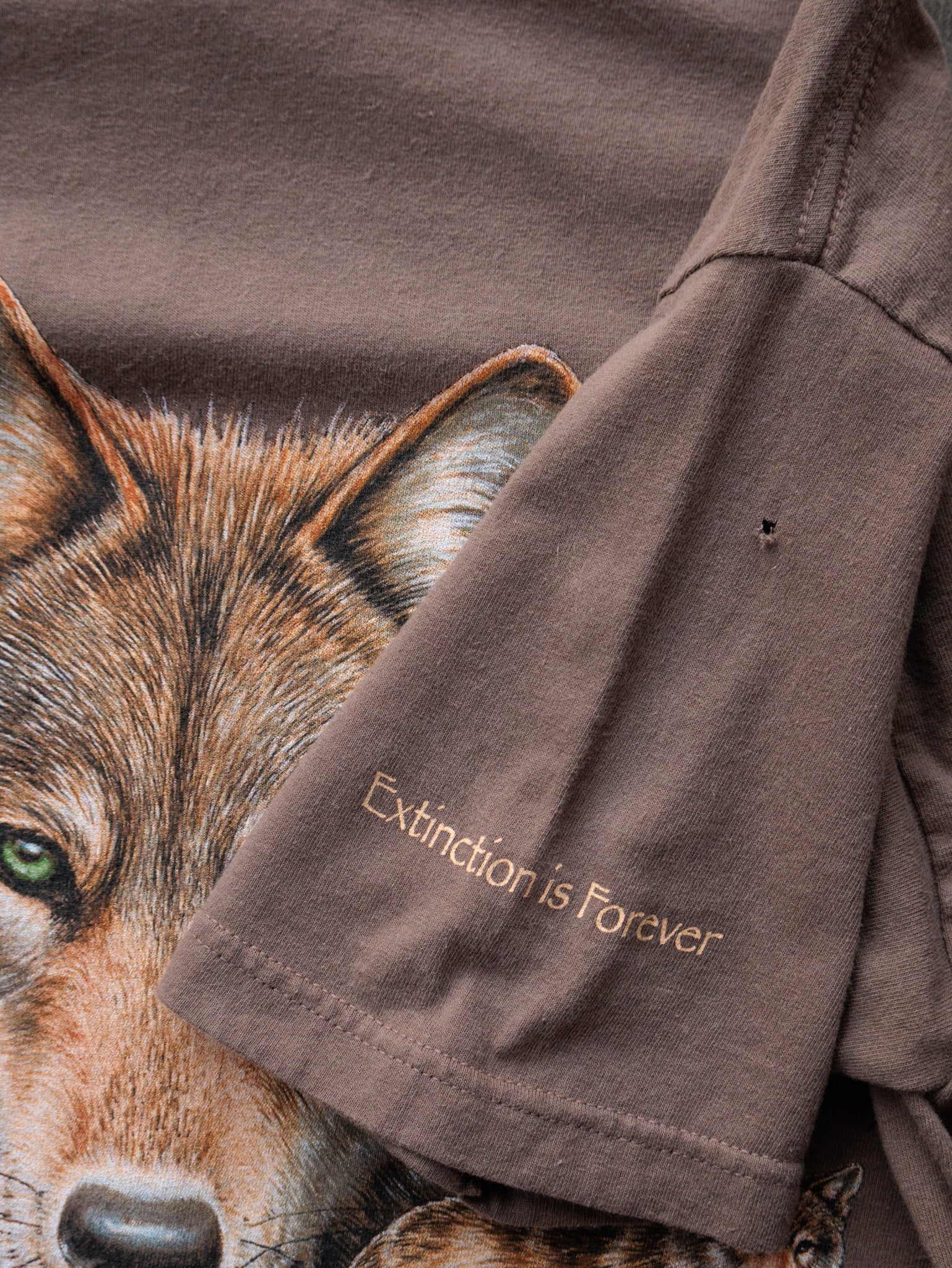 Vintage Brown Wolf Graphic Tee (M)